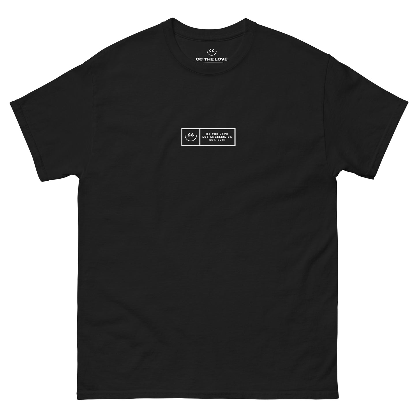 Boxed Smile Tee in Black - Short Sleeve