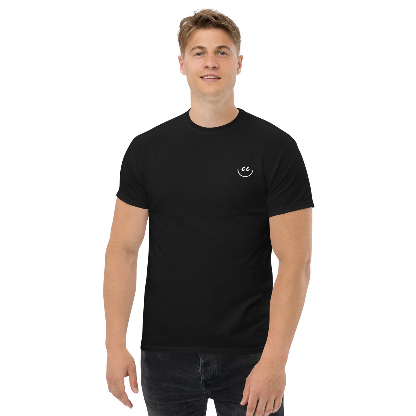 Heart Smile Tee in Black - Short Sleeve