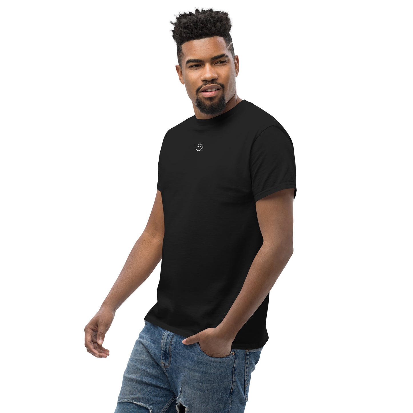 Little Smile Tee in Black - Short Sleeve