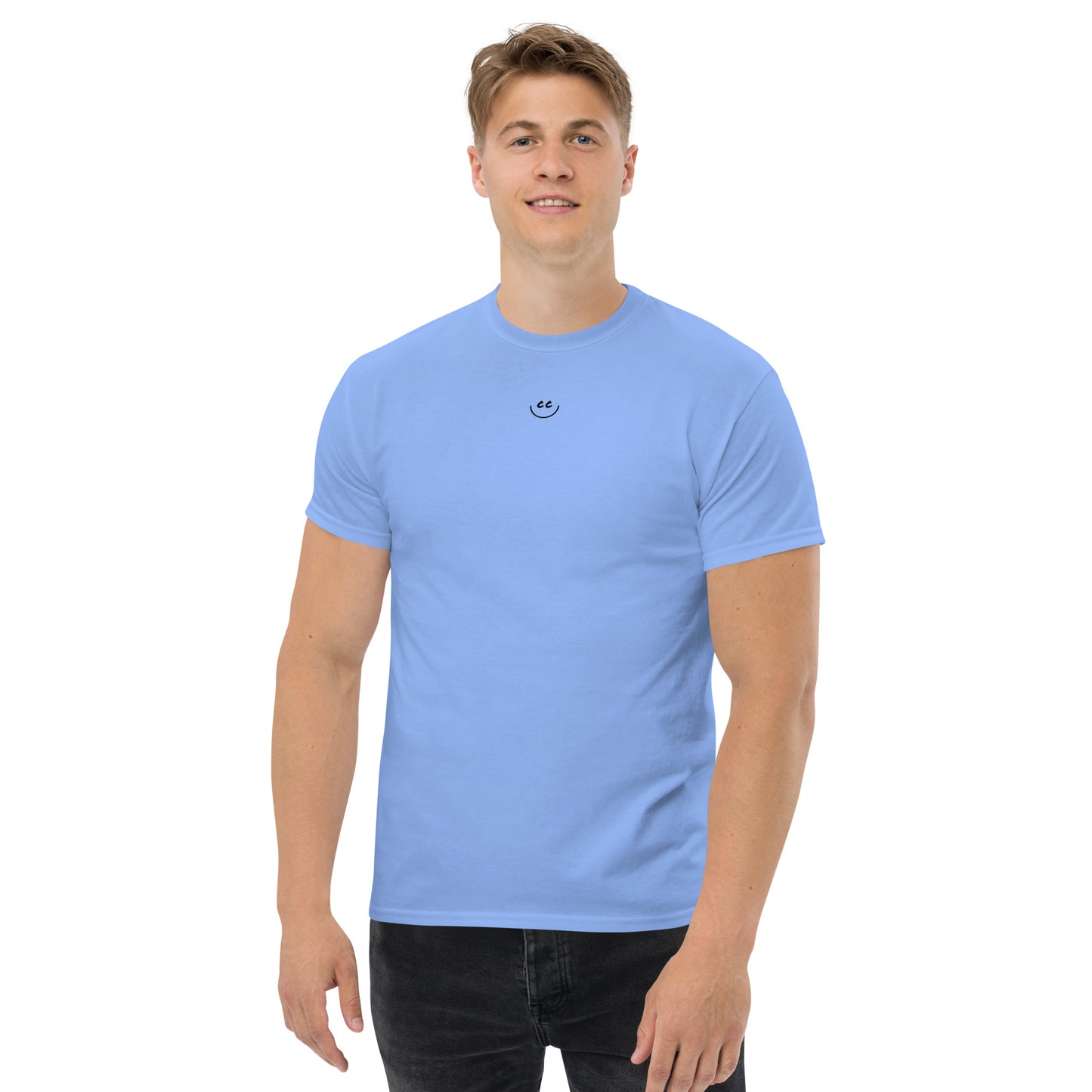 Little Smile Tee in Sky Blue - Short Sleeve
