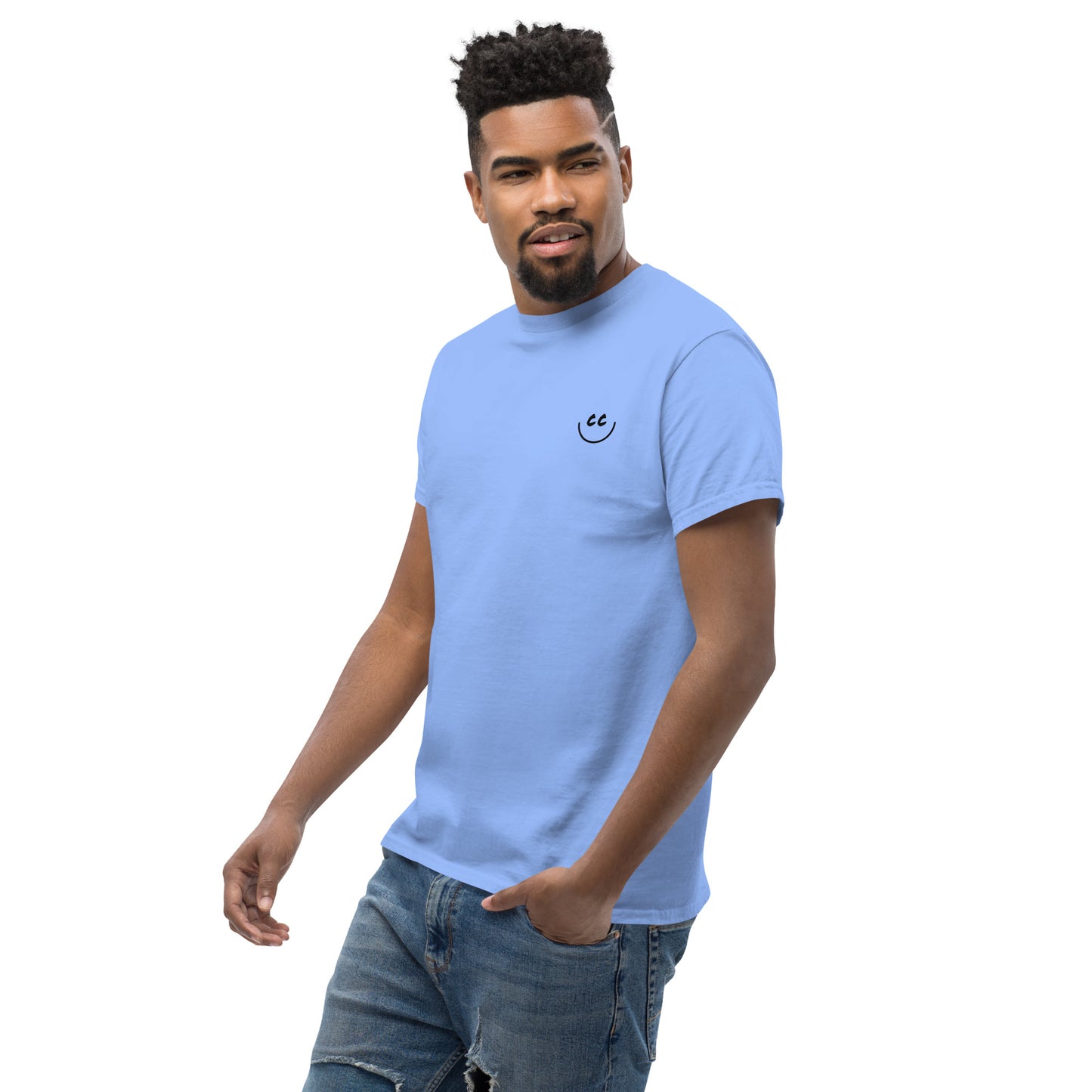 Heart Smile Tee in Sky Blue - Short Sleeve