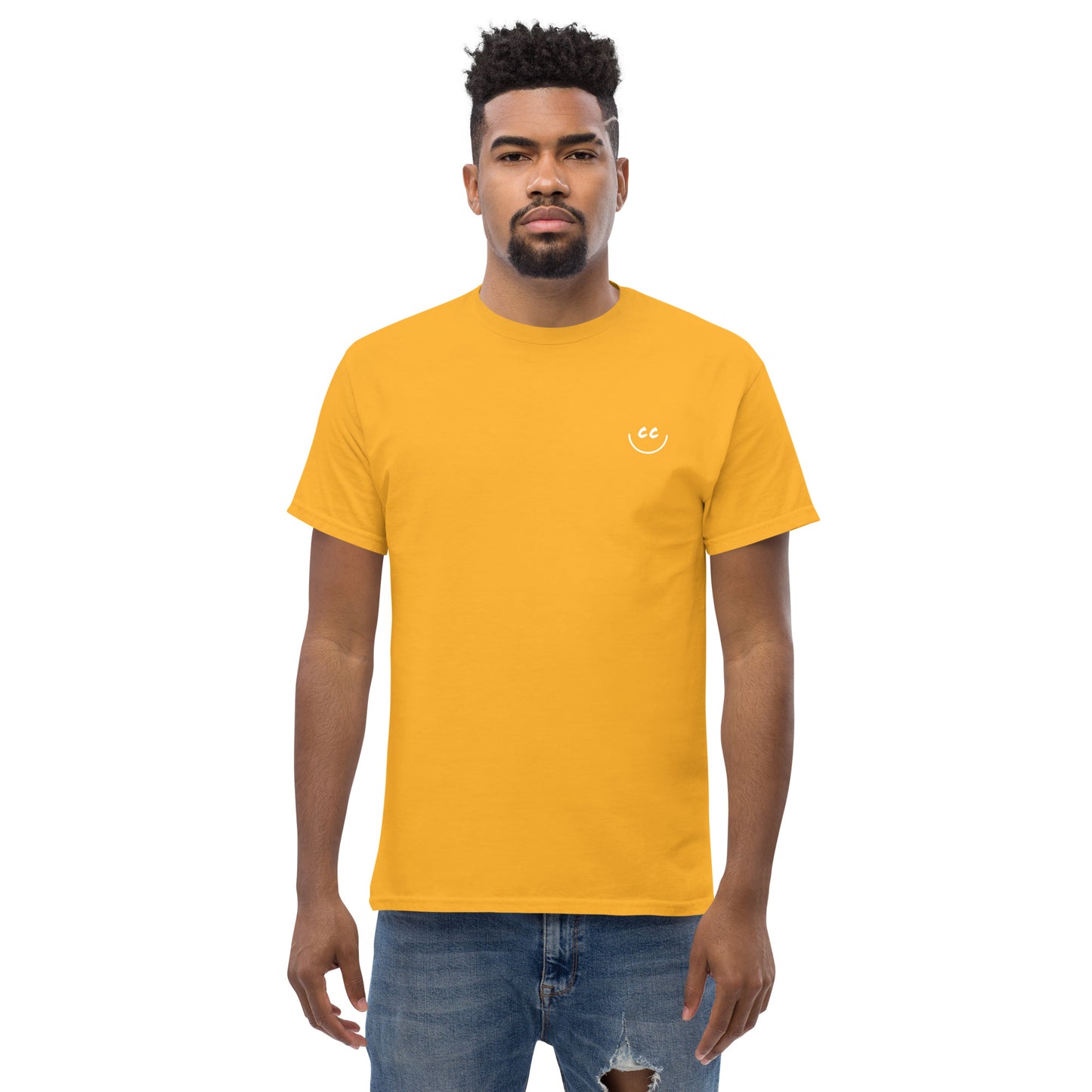 Heart Smile Tee in Gold - Short Sleeve