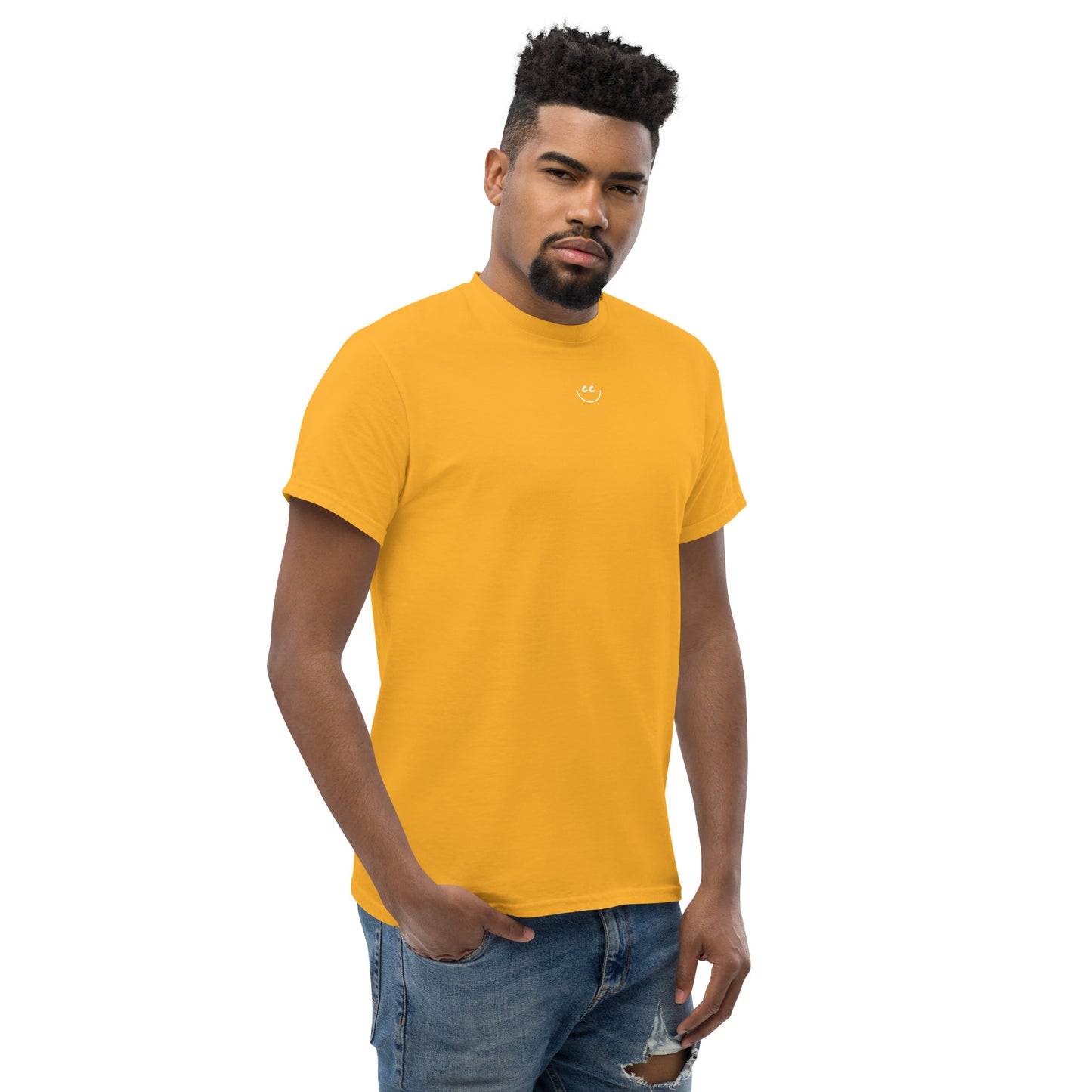 Little Smile Tee in Gold - Short Sleeve