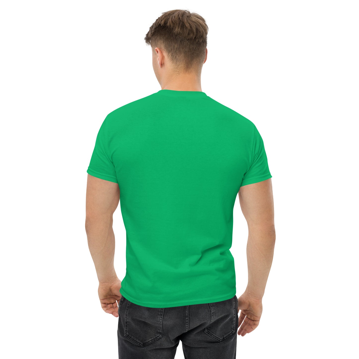 Boxed Smile Tee in Green - Short Sleeve