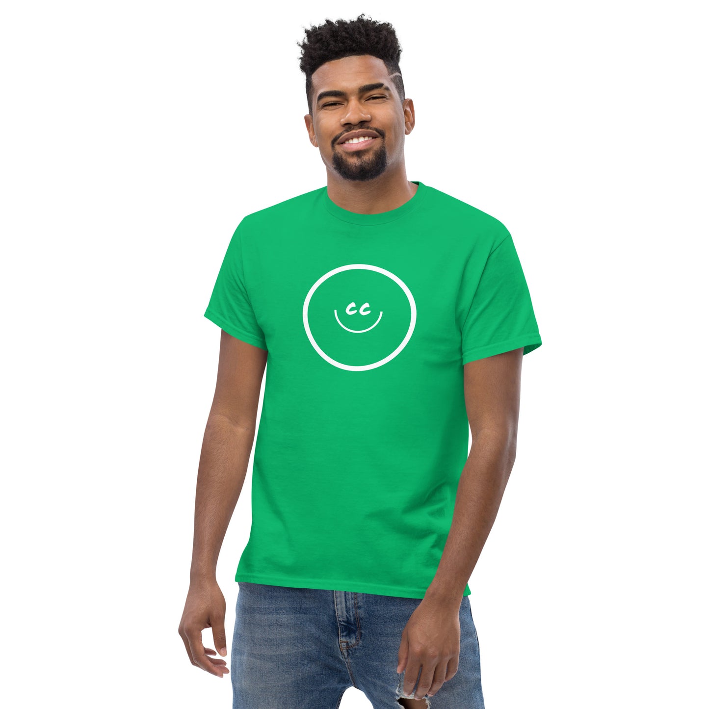 Big Smile Tee in Green - Short Sleeve