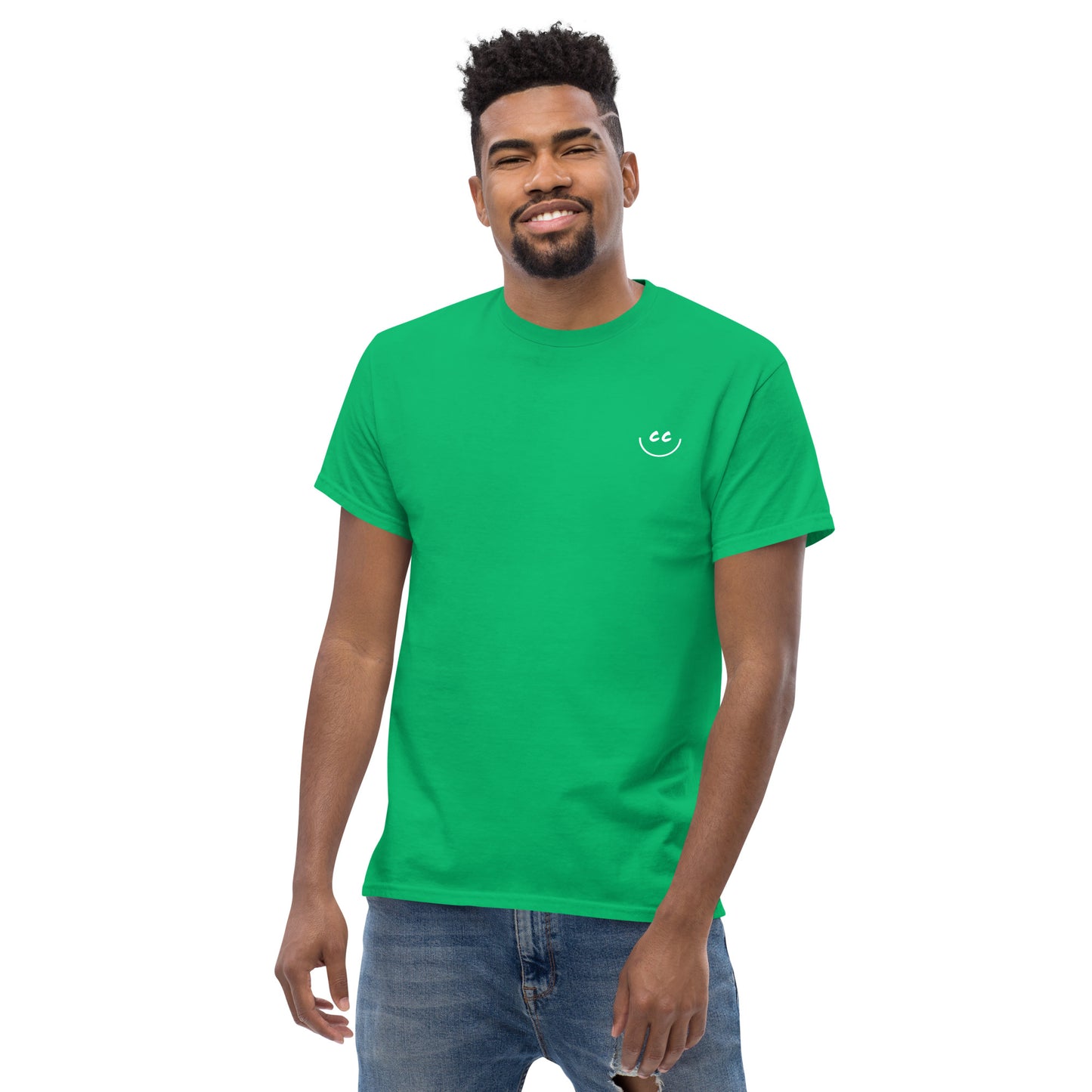 Heart Smile Tee in Green - Short Sleeve
