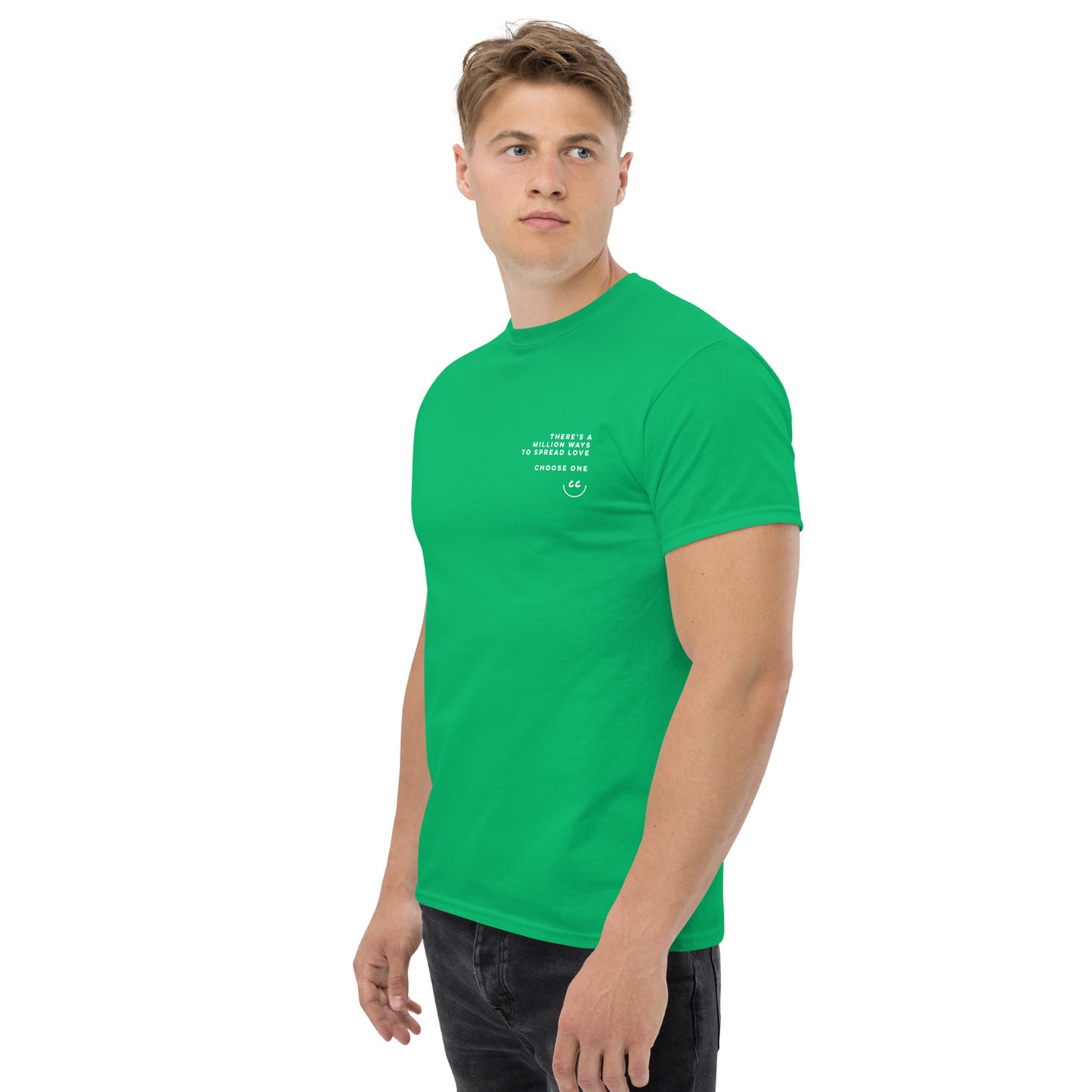 Million Smiles Tee in Green - Short Sleeve