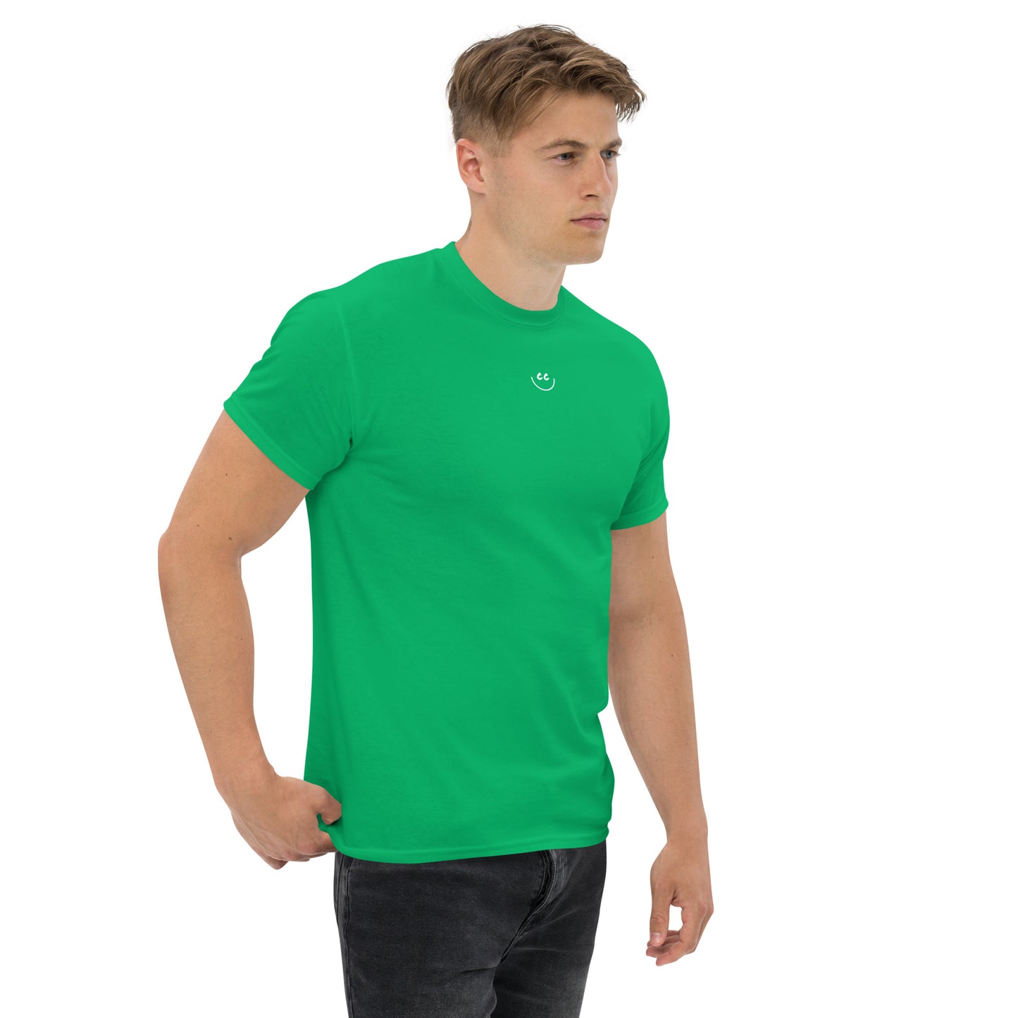 Little Smile Tee in Green - Short Sleeve