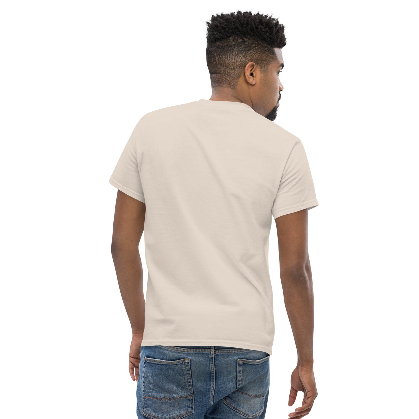 Boxed Smile Tee in Natural - Short Sleeve