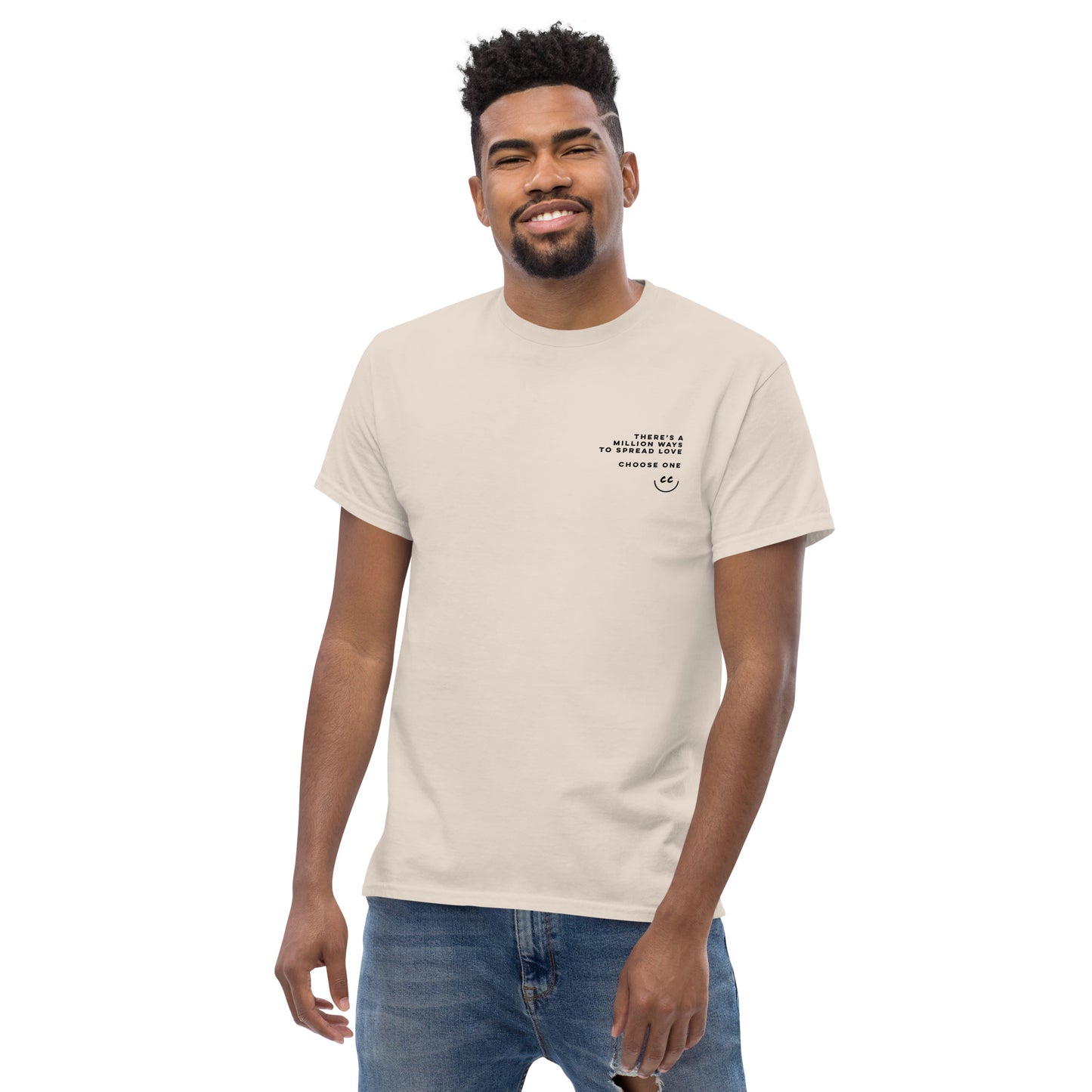 Million Smiles Tee in Natural - Short Sleeve