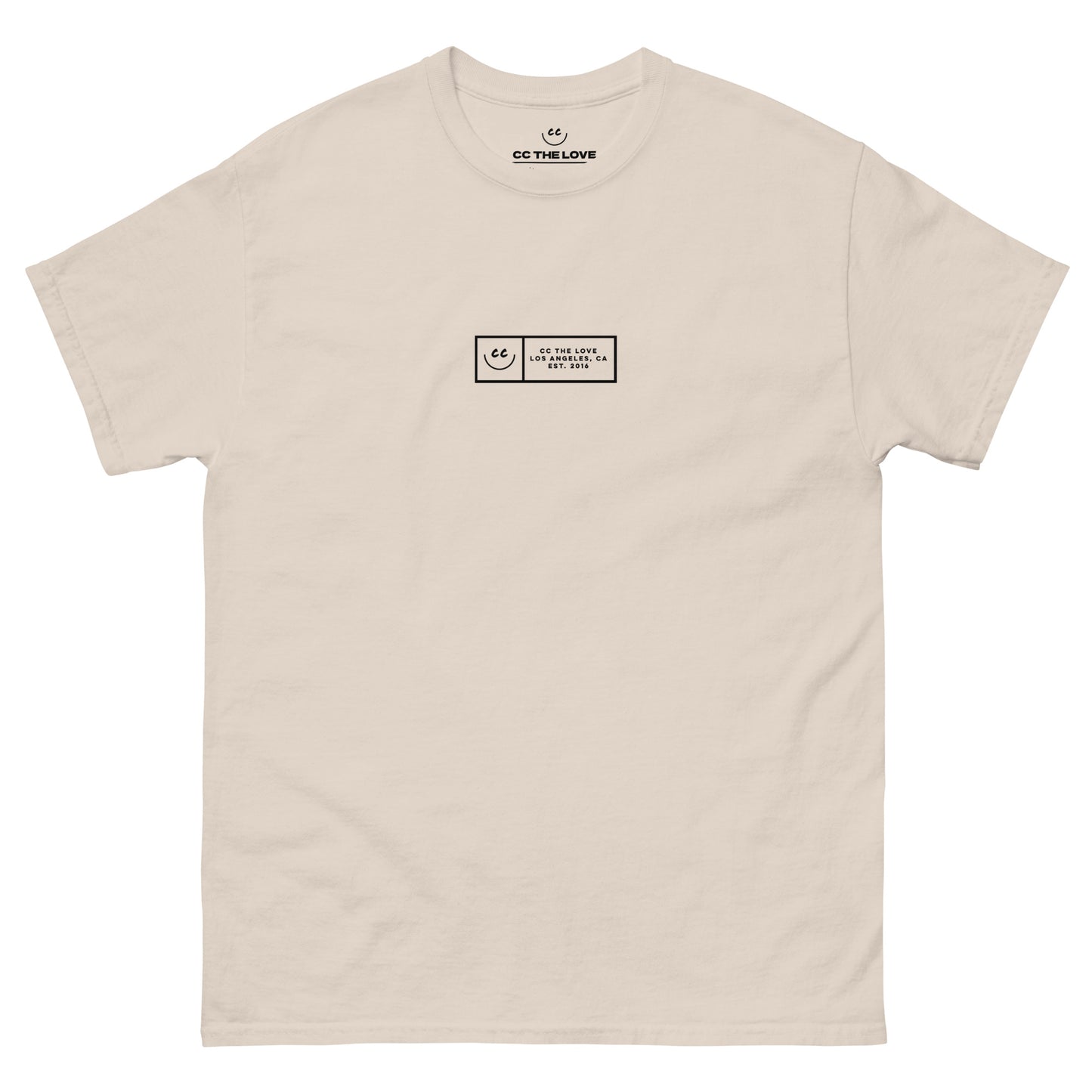 Boxed Smile Tee in Natural - Short Sleeve