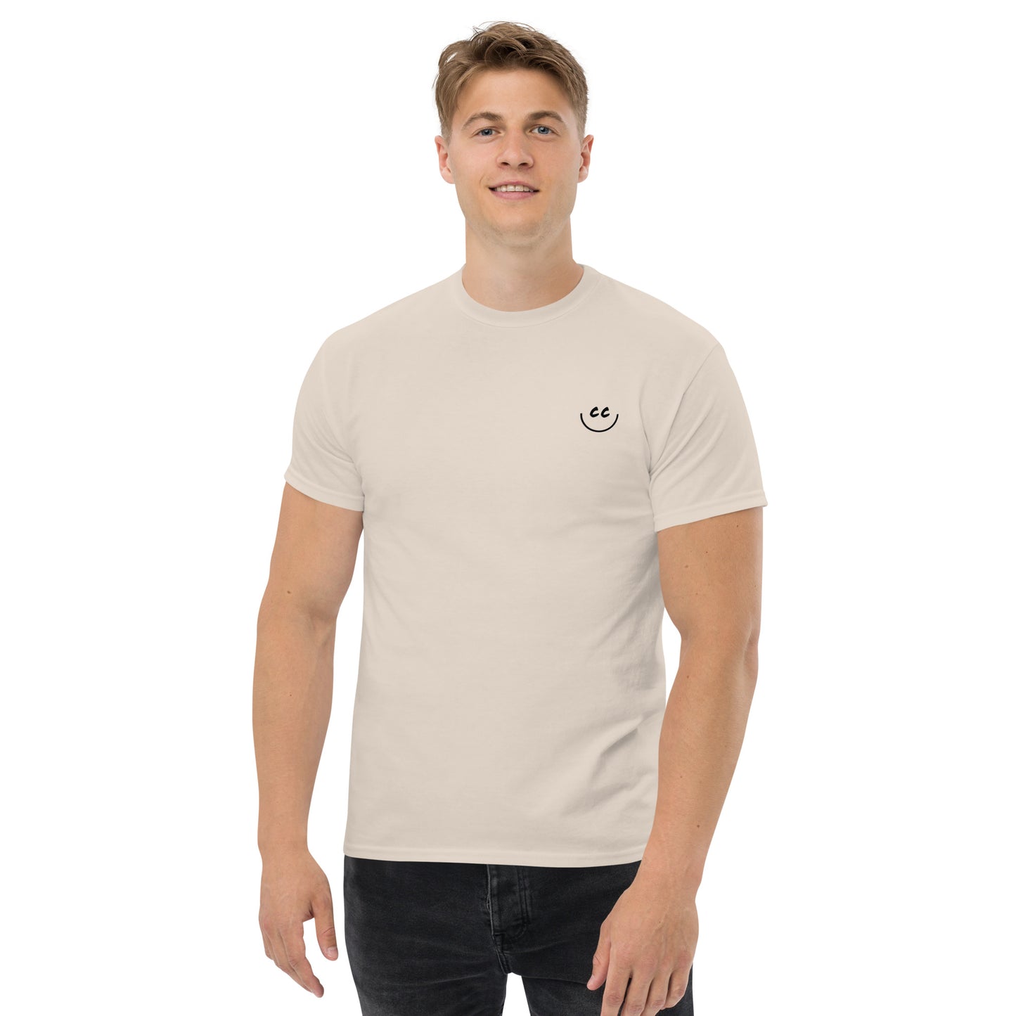 Heart Smile Tee in Natural - Short Sleeve