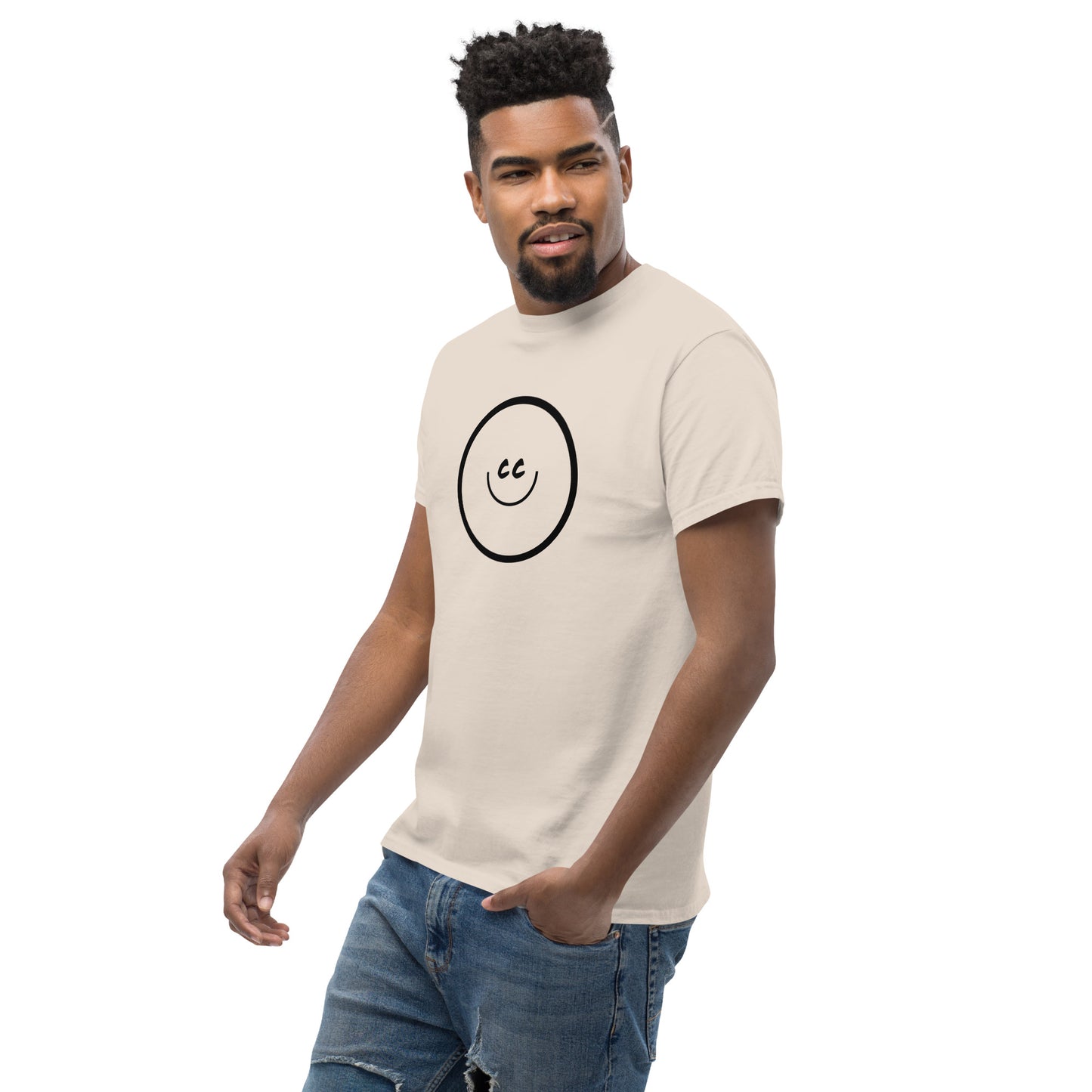 Big Smile Tee in Natural - Short Sleeve
