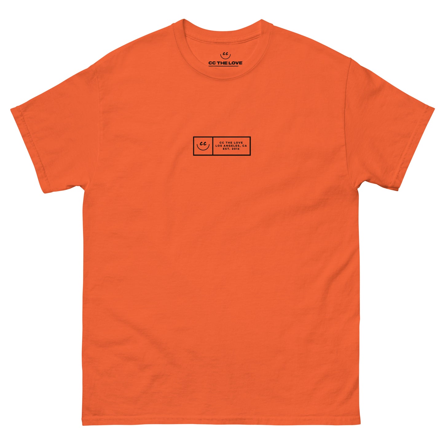 Boxed Smile Tee in Orange - Short Sleeve