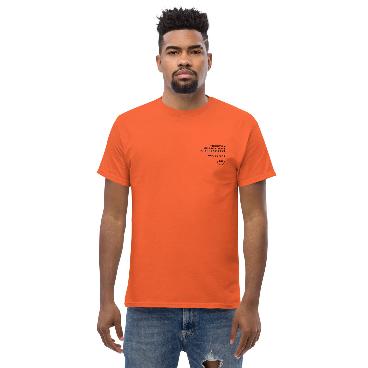 Million Smiles Tee in Orange - Short Sleeve
