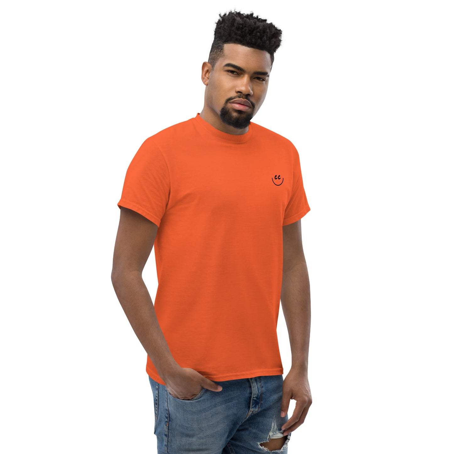 Heart Smile Tee in Orange - Short Sleeve