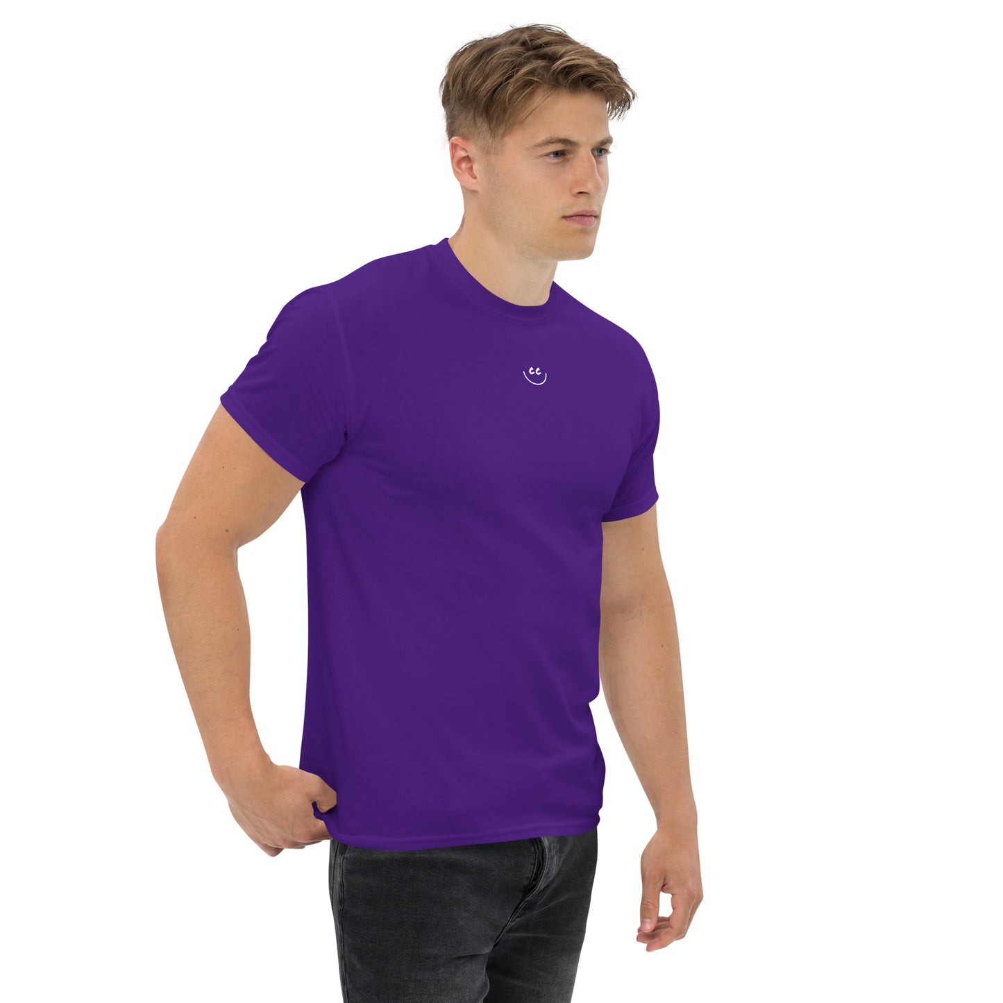 Little Smile Tee in Purple - Short Sleeve