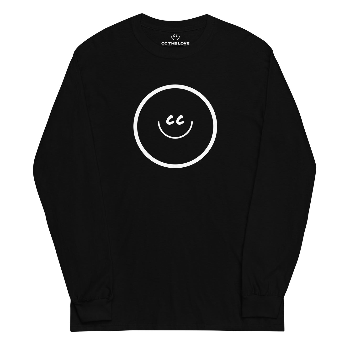 Big Smile Tee in Black - Long Sleeve