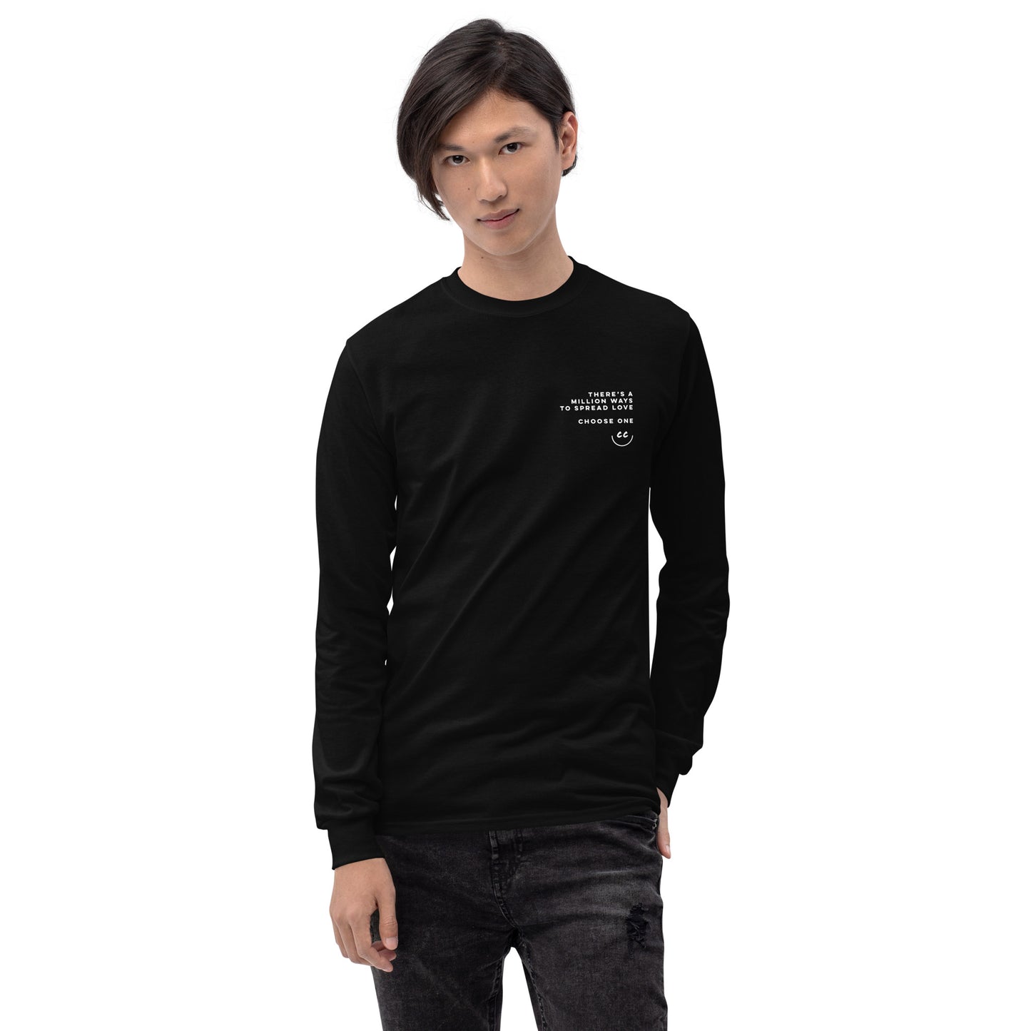Million Smiles Tee in Black - Long Sleeve
