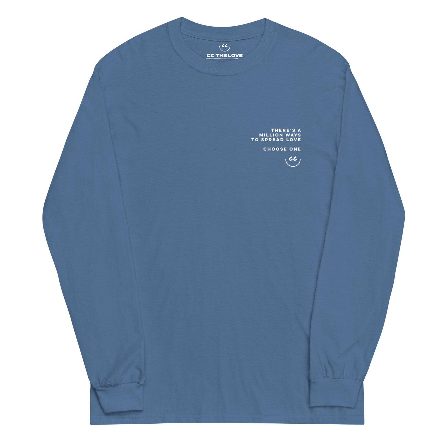 Million Smiles Tee in Indigo - Long Sleeve
