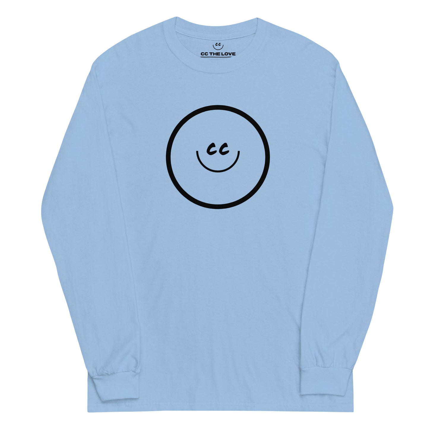 Big Smile Tee in Sky Blue - Long Sleeve