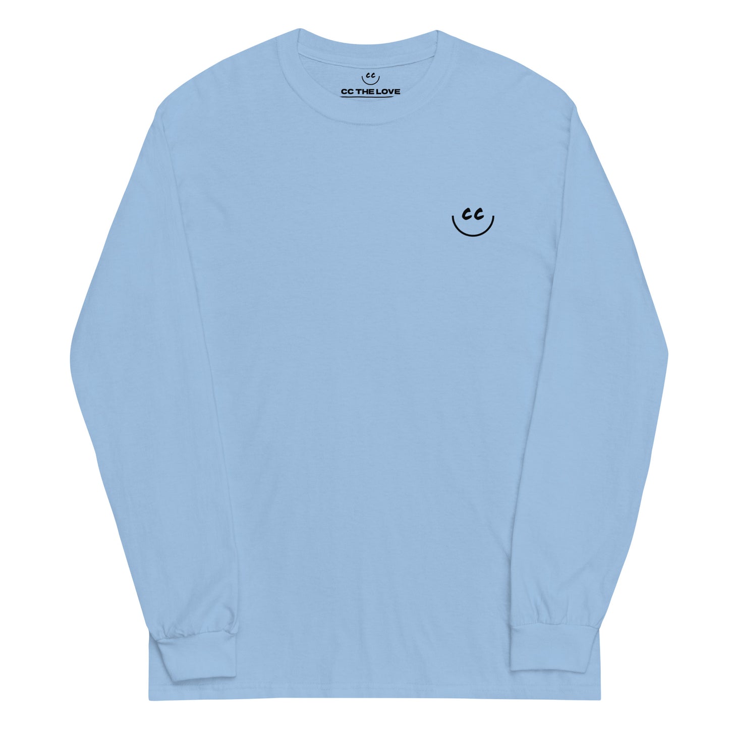 Heart Smile Tee in Sky Blue - Long Sleeve