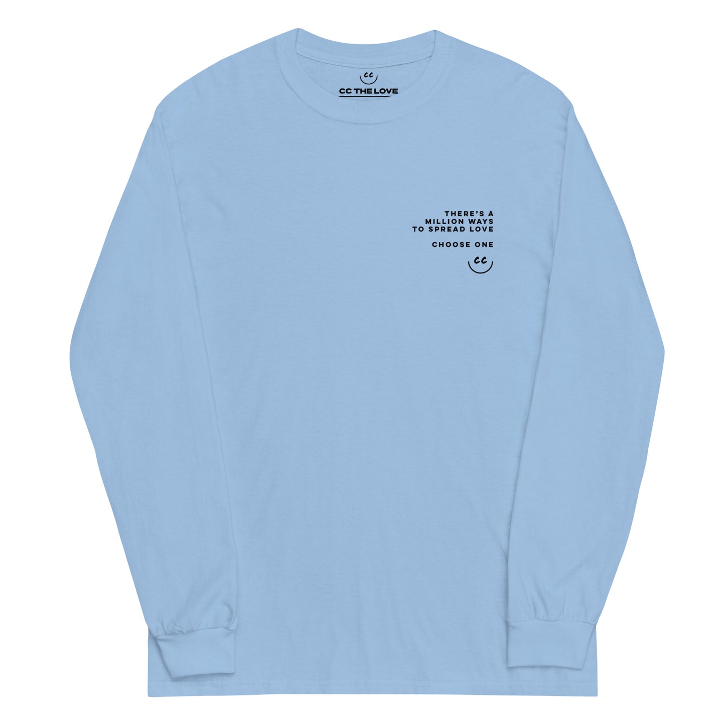 Million Smiles Tee in Sky Blue - Long Sleeve