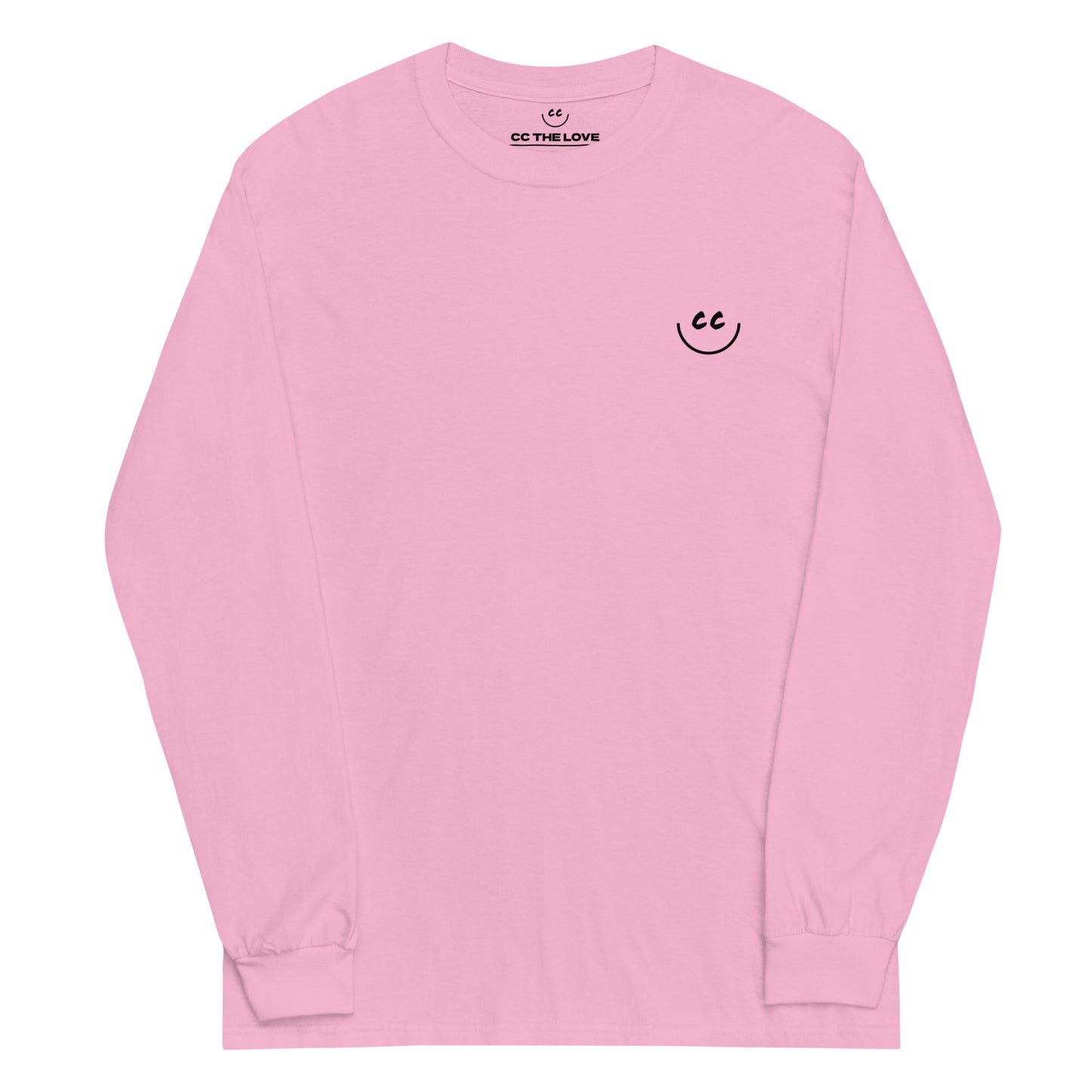 Heart Smile Tee in Pink - Long Sleeve