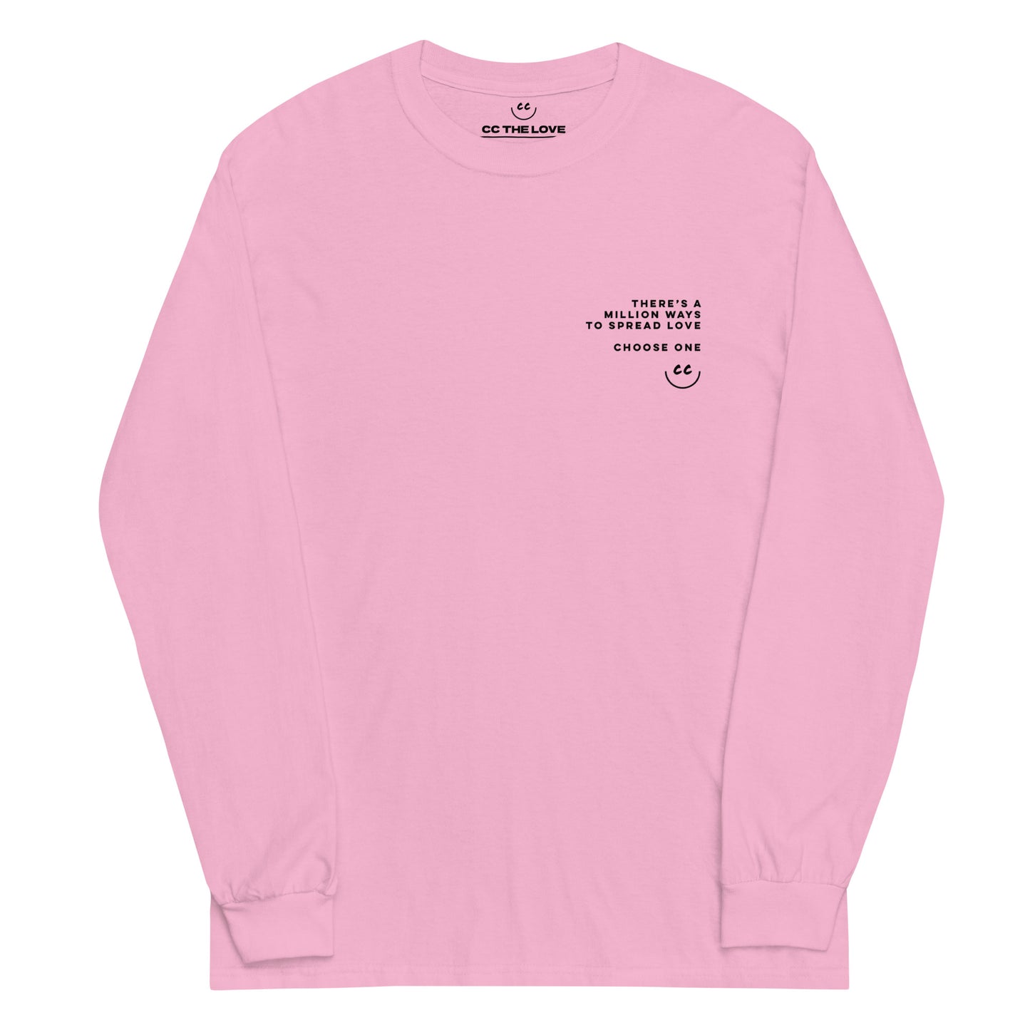 Million Smiles Tee in Pink - Long Sleeve
