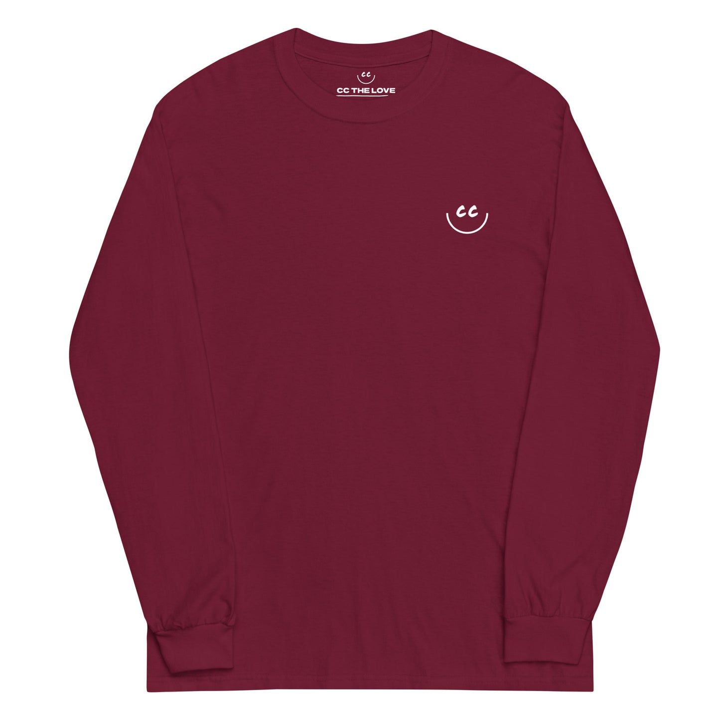Heart Smile Tee in Maroon - Long Sleeve