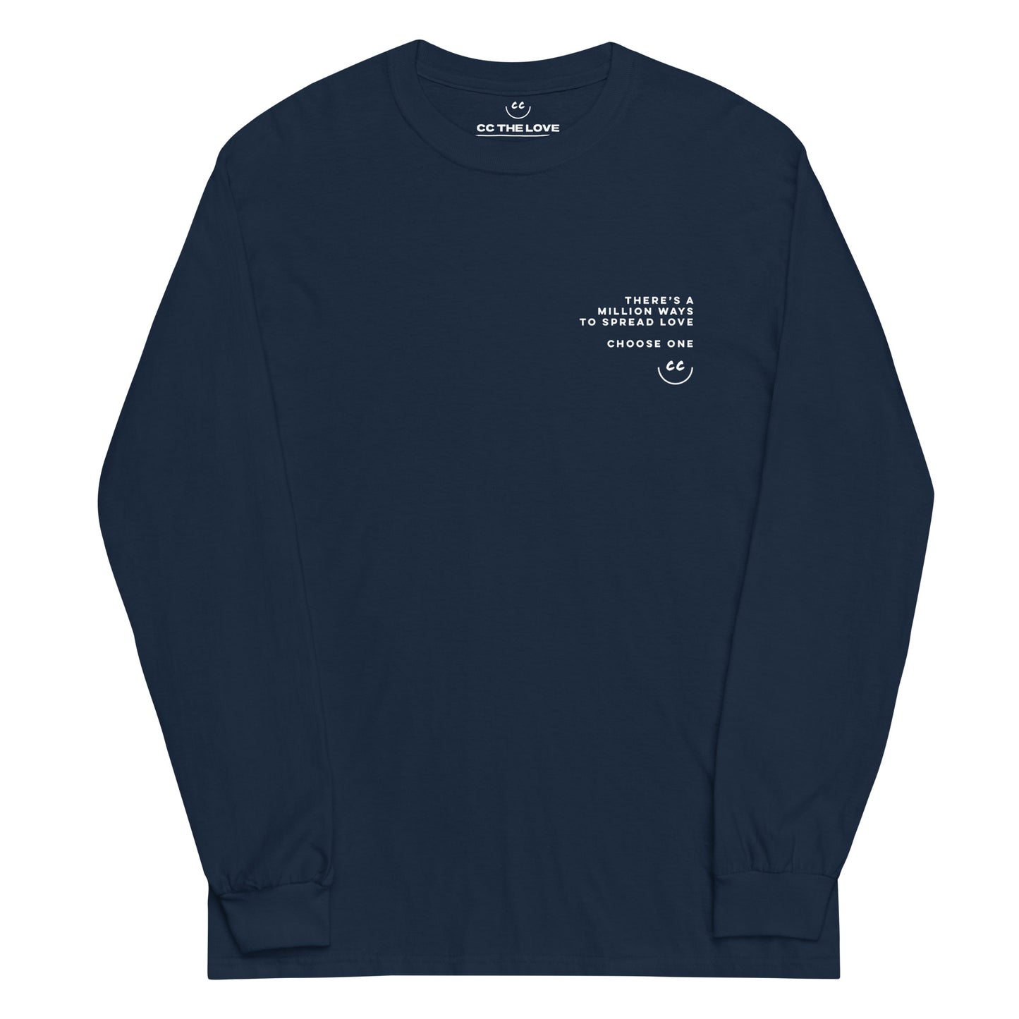Million Smiles Tee in Navy - Long Sleeve