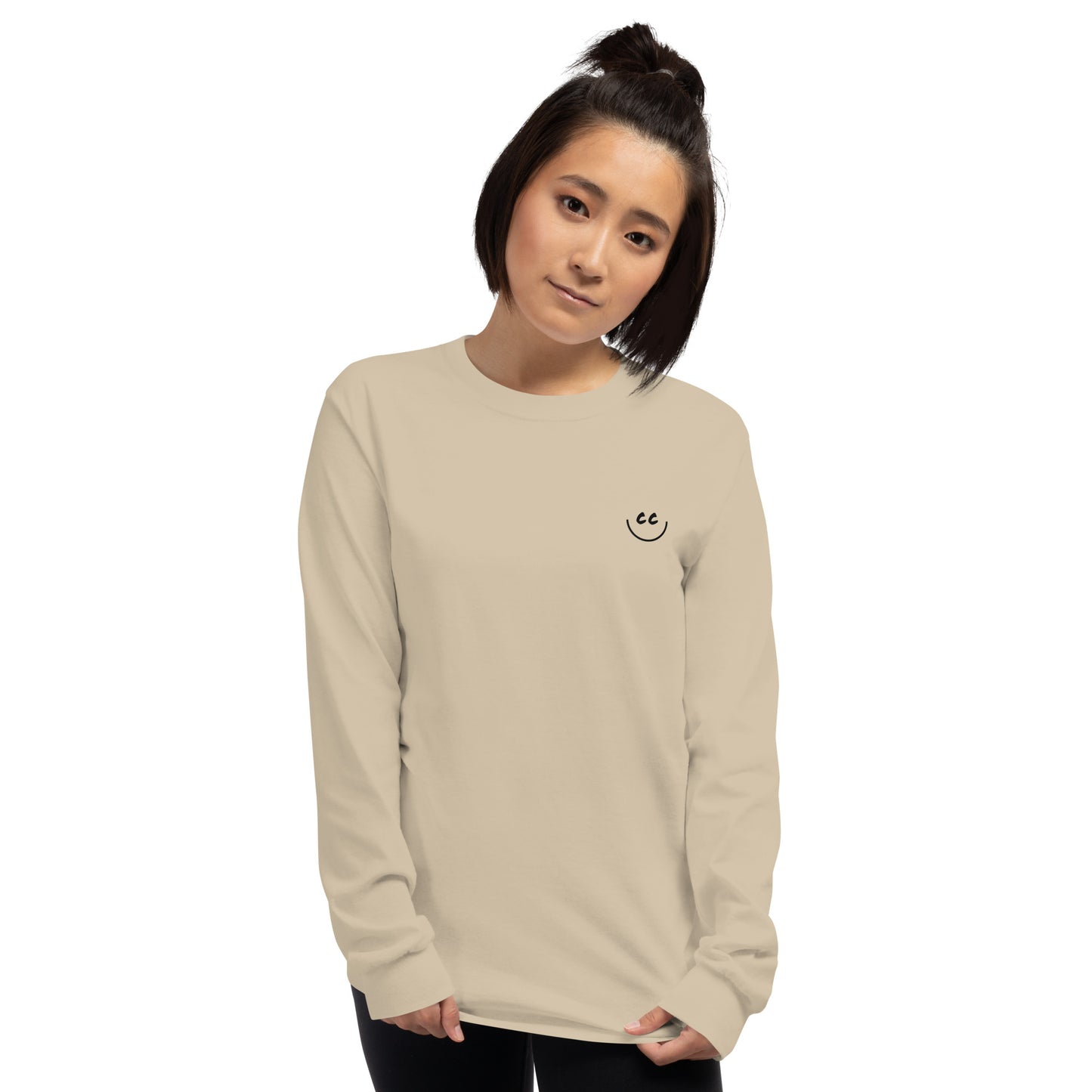 Heart Smile Tee in Sand - Long Sleeve
