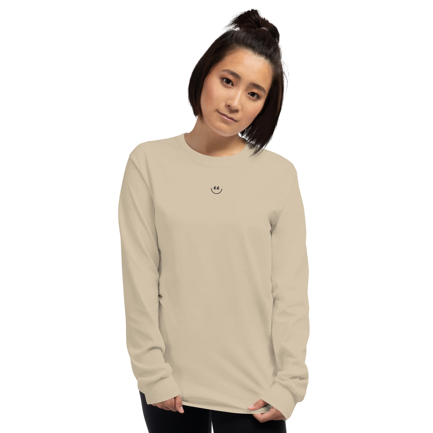 Little Smile Tee in Sand - Long Sleeve