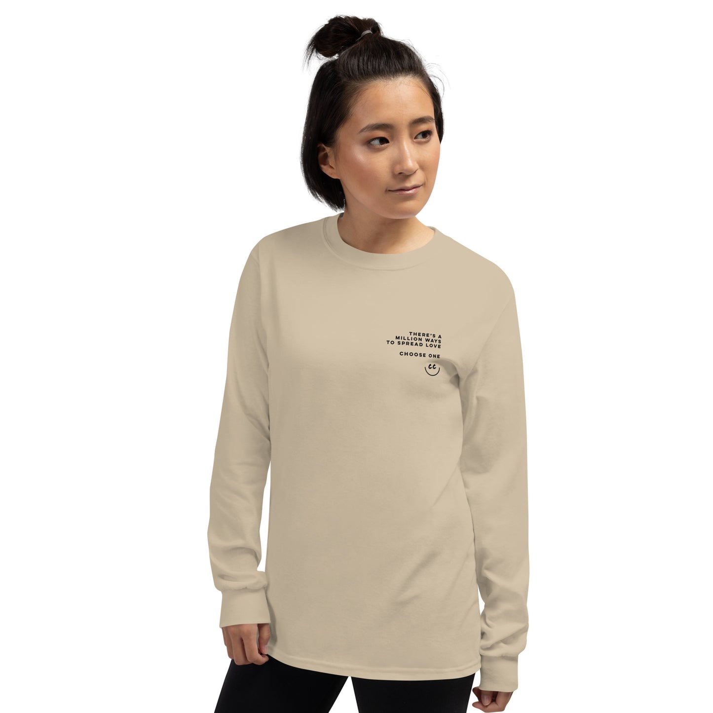 Million Smiles Tee in Sand - Long Sleeve