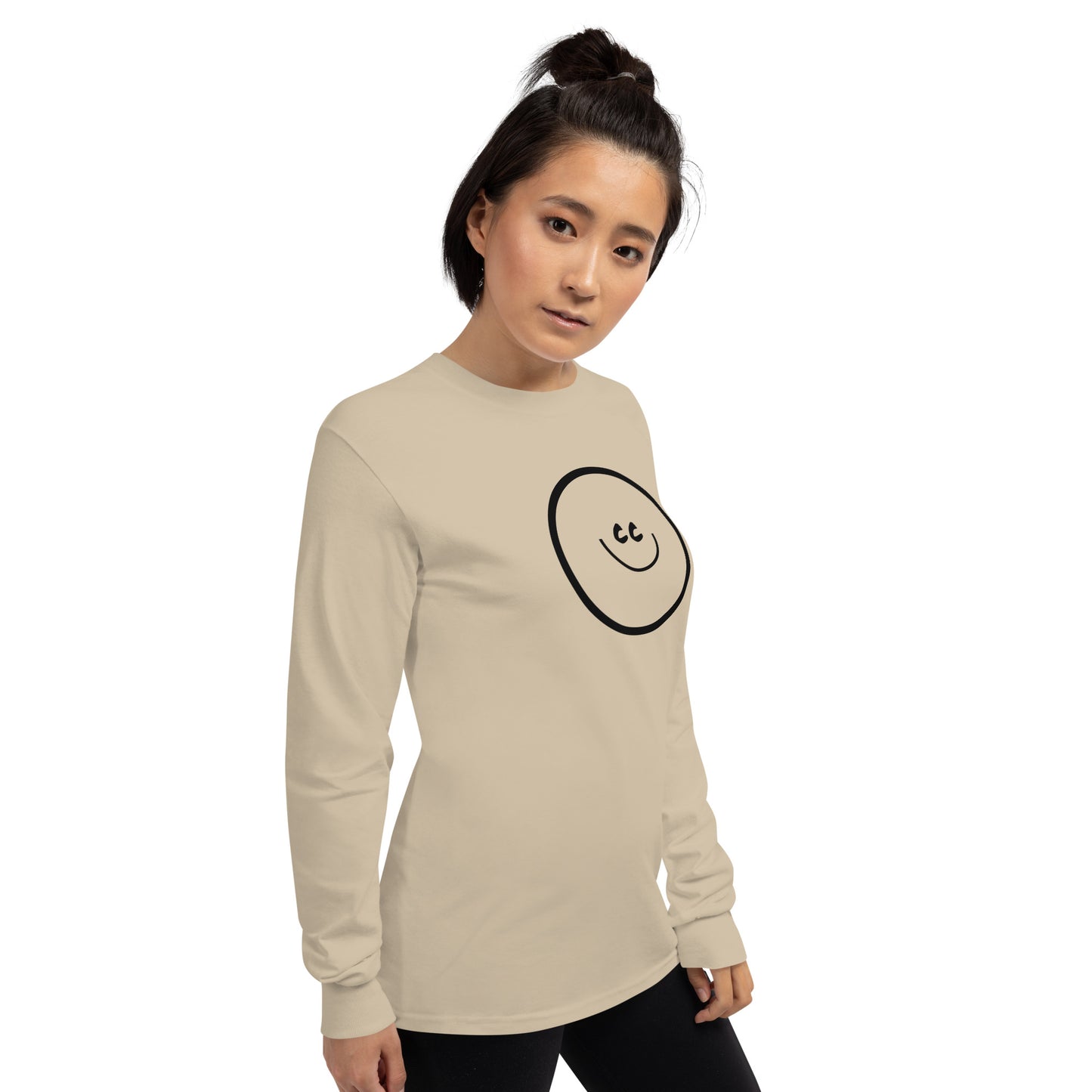 Big Smile Tee in Sand - Long Sleeve