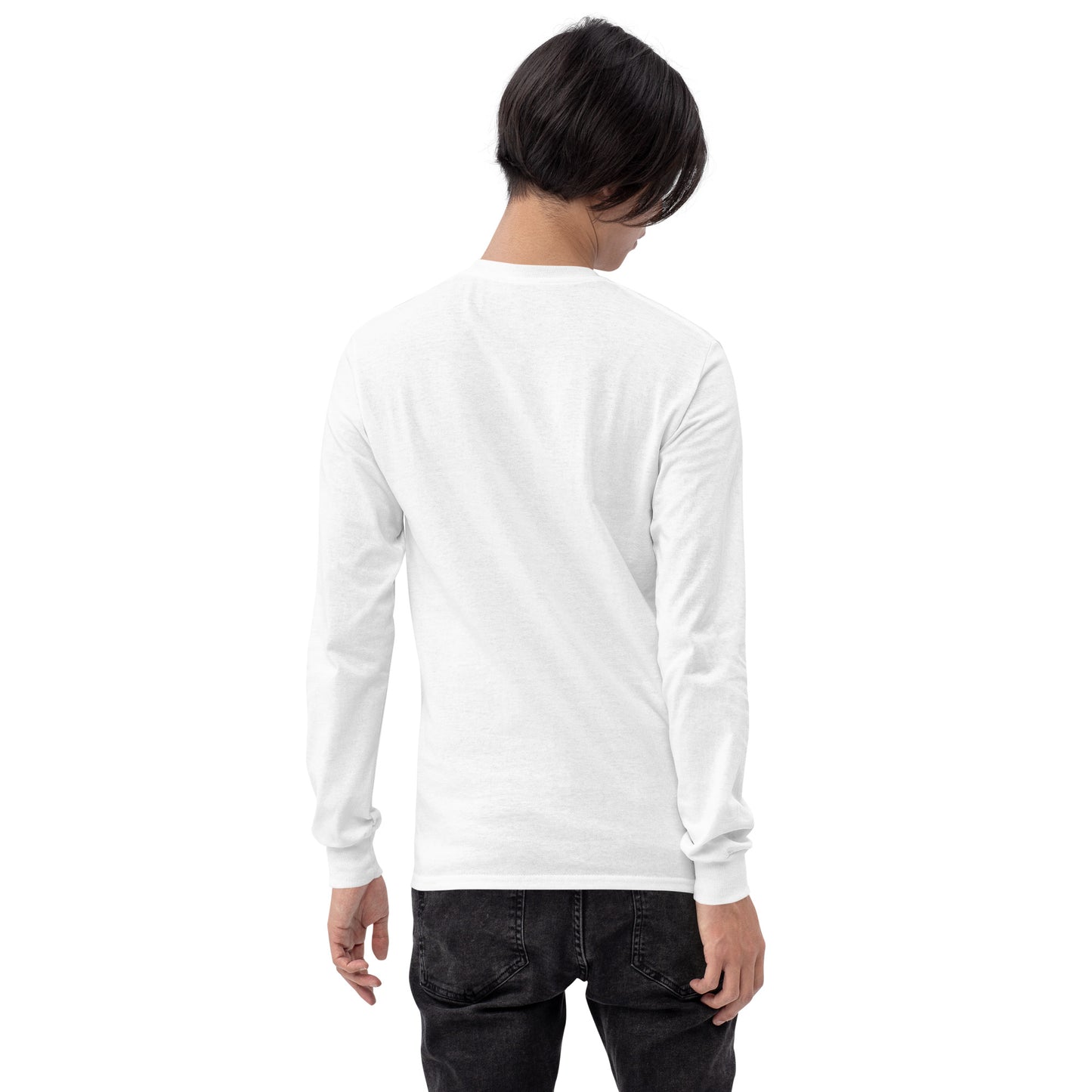 Big Smile Tee in White - Long Sleeve