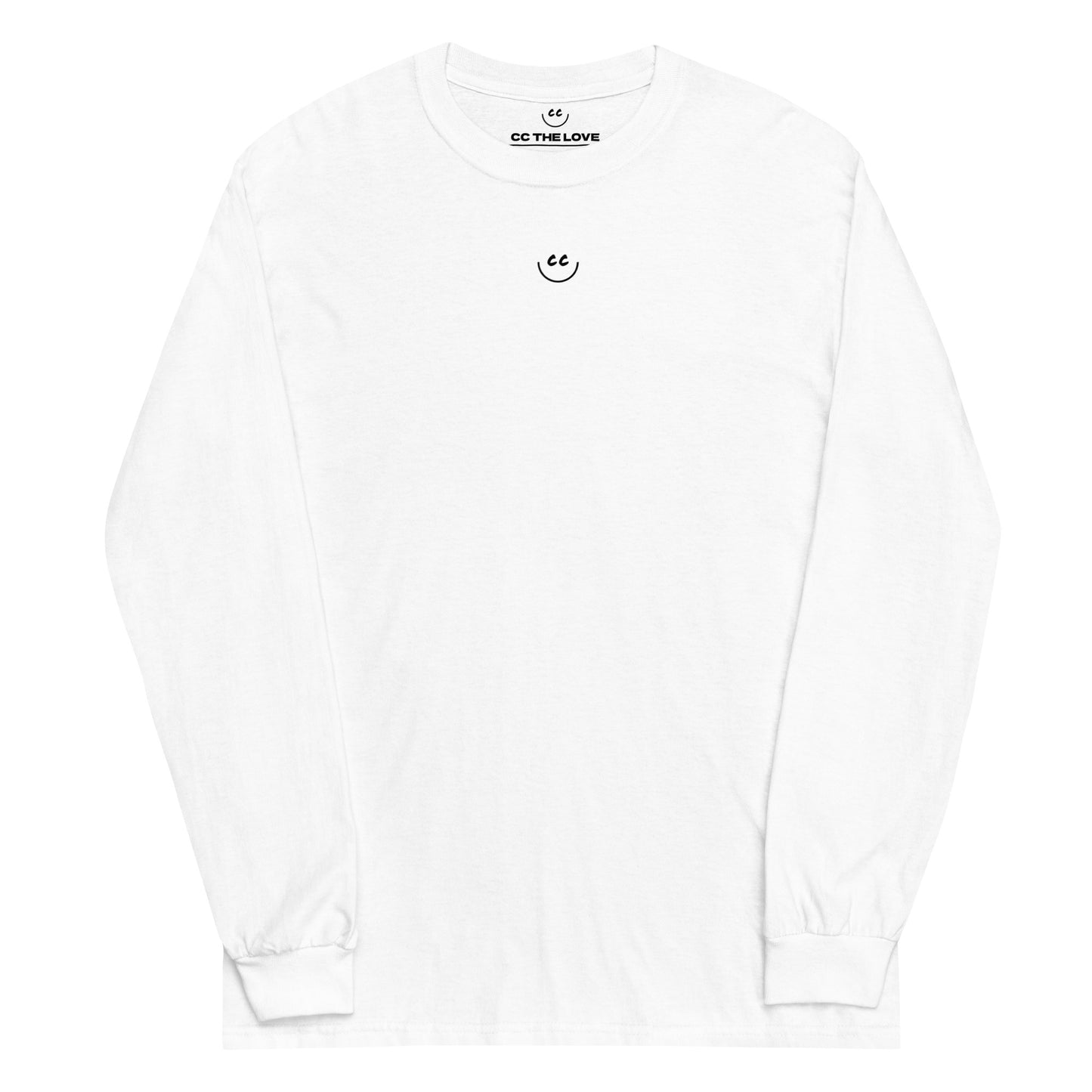 Little Smile Tee in White - Long Sleeve