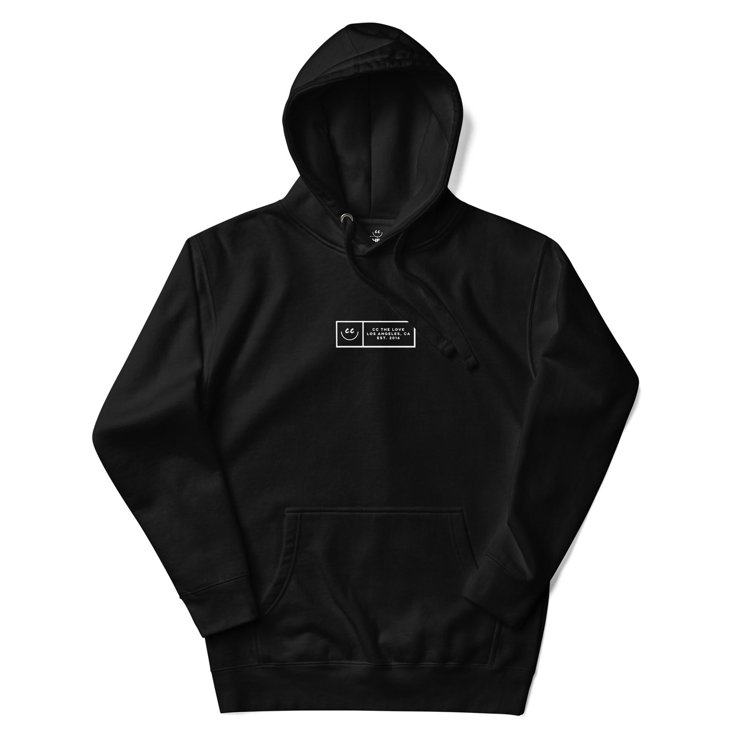 Boxed Smile Fleece in Black - Hoodie