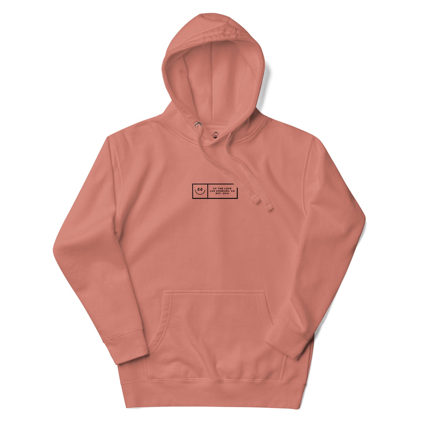 Boxed Smile Fleece in Dusty Rose - Hoodie
