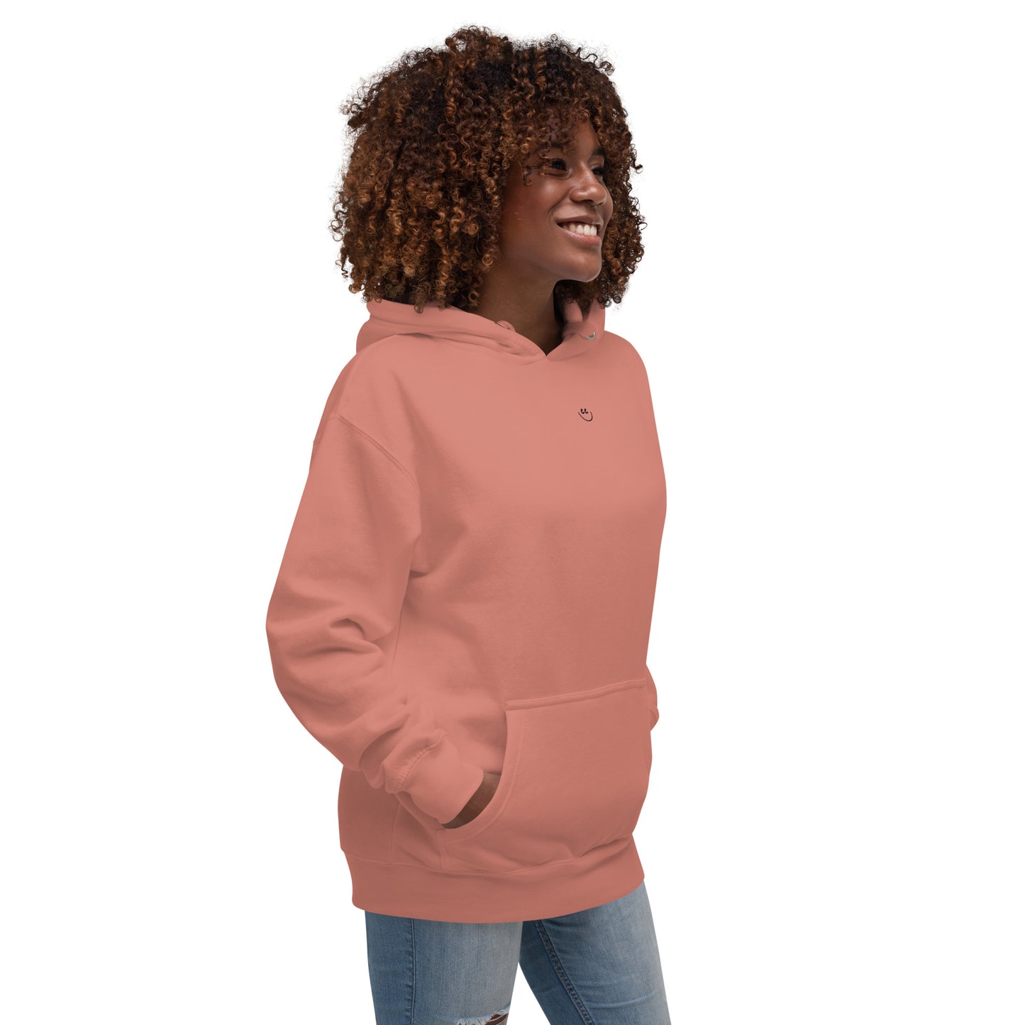 Little Smile Fleece in Dusty Rose - Hoodie