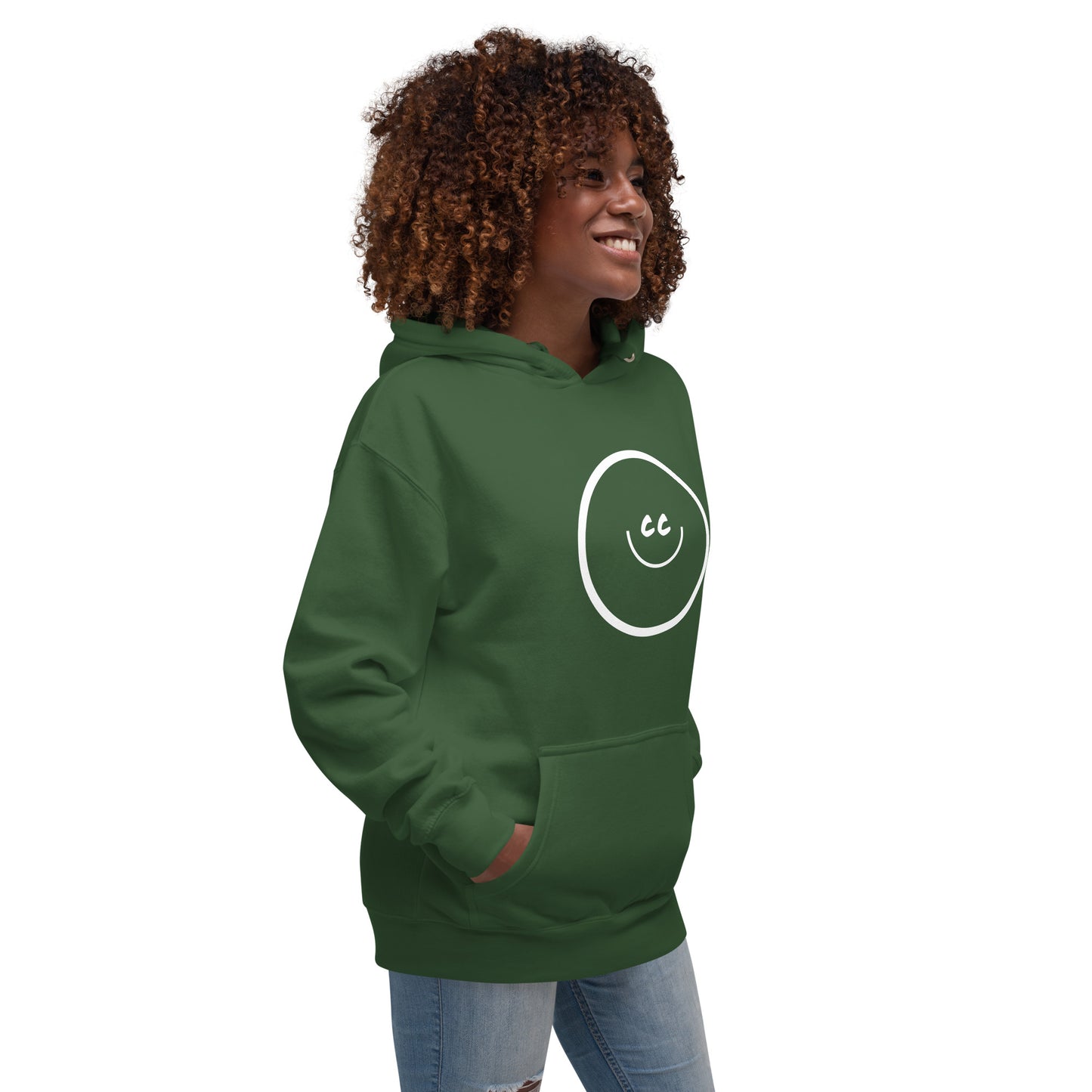 Big Smile Fleece in Forest Green - Hoodie