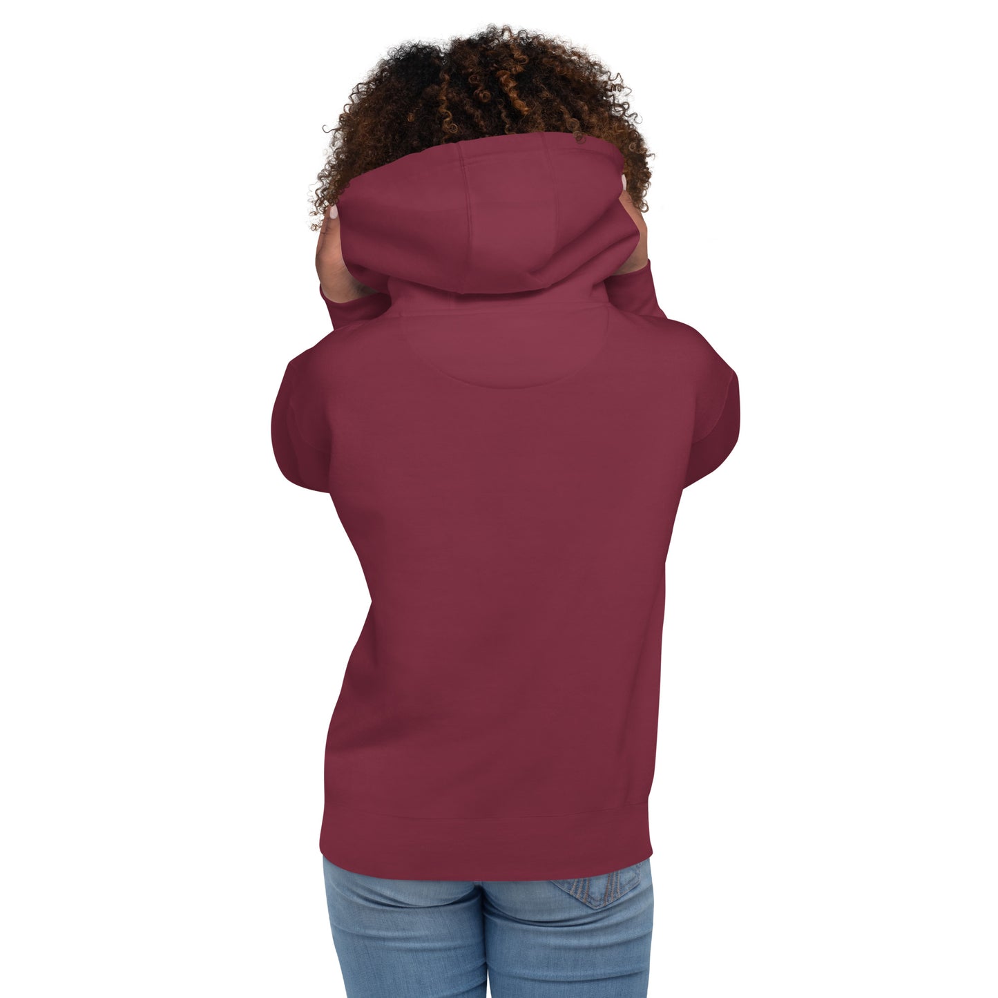 Boxed Smile Fleece in Maroon - Hoodie