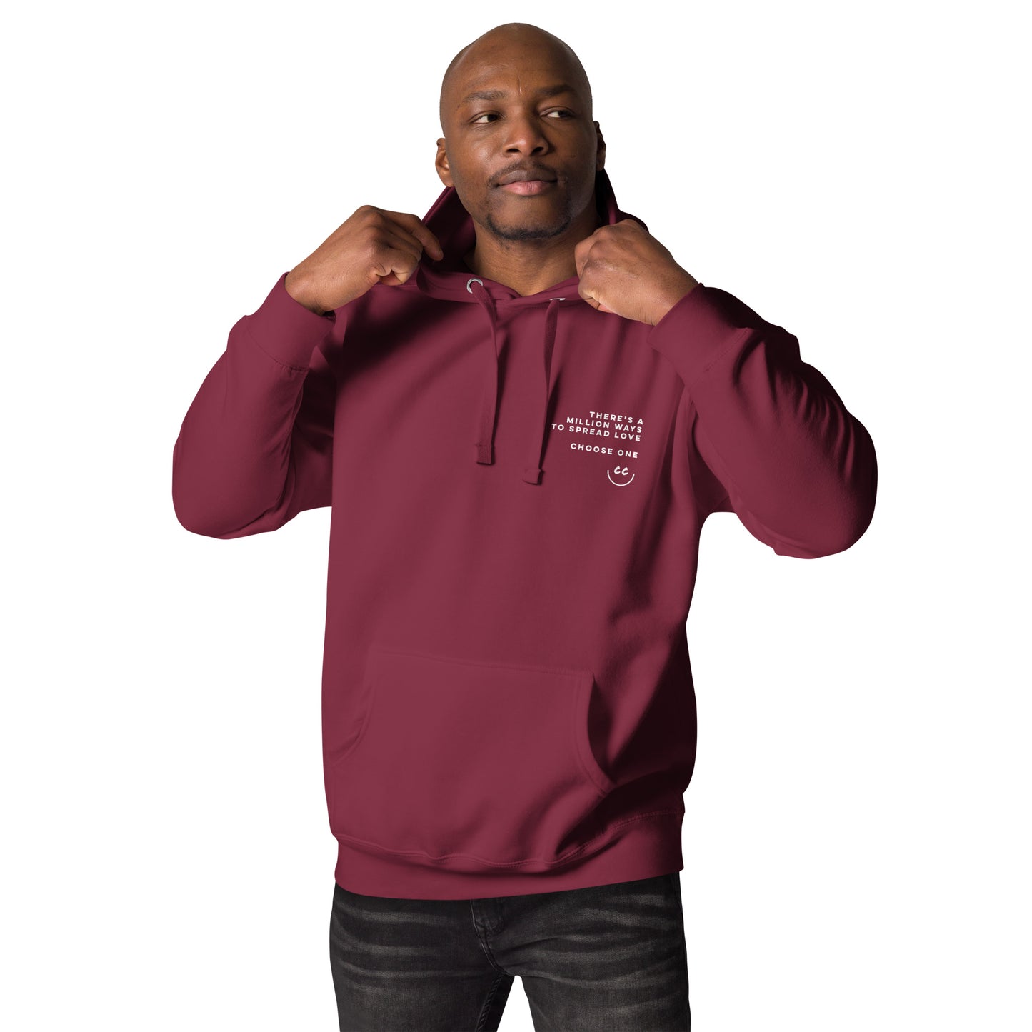 Million Smiles Fleece in Maroon - Hoodie