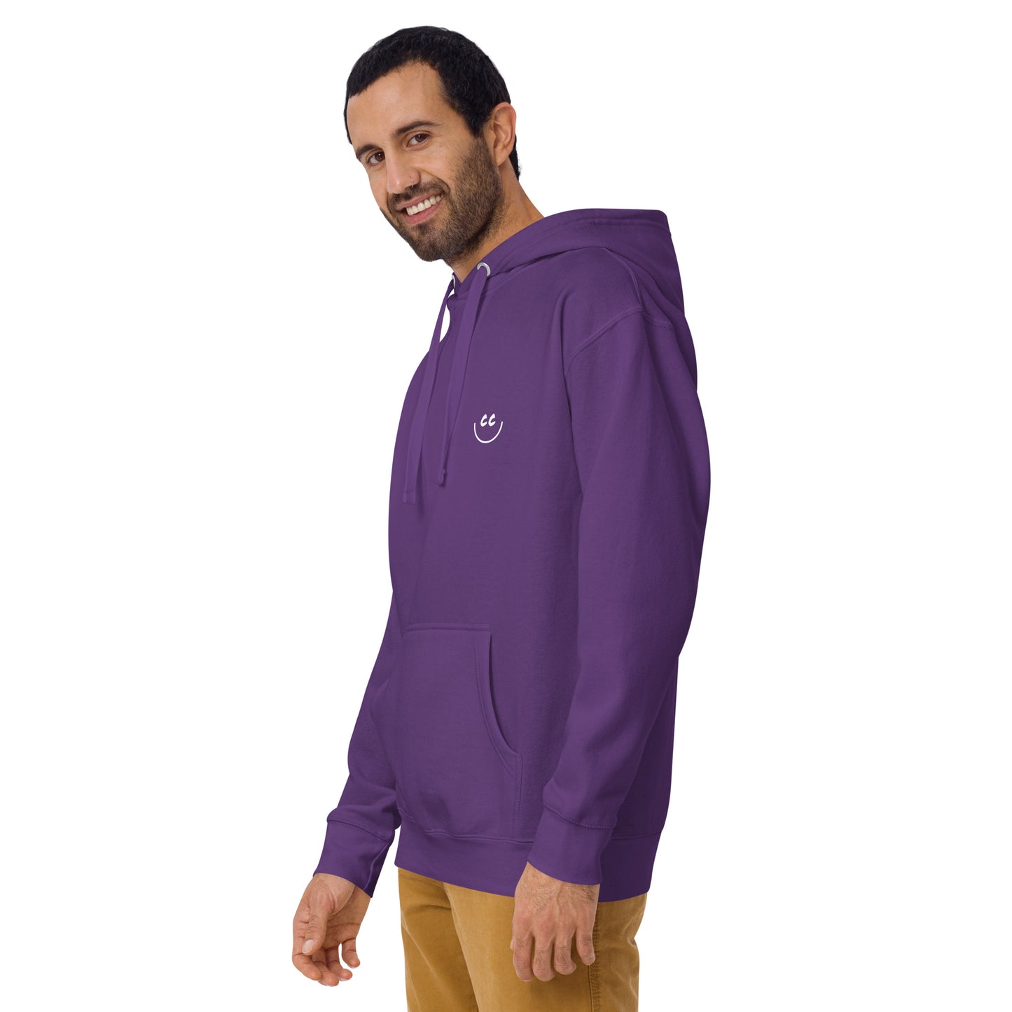 Heart Smile Fleece in Purple - Hoodie