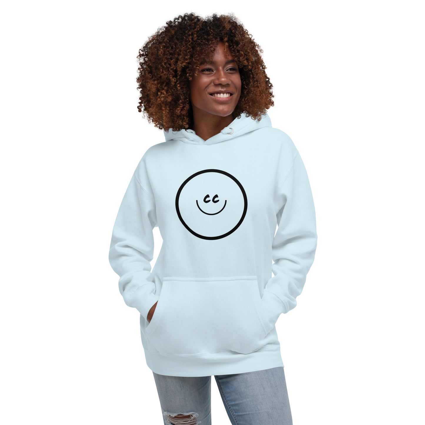 Big Smile Fleece in Sky Blue - Hoodie