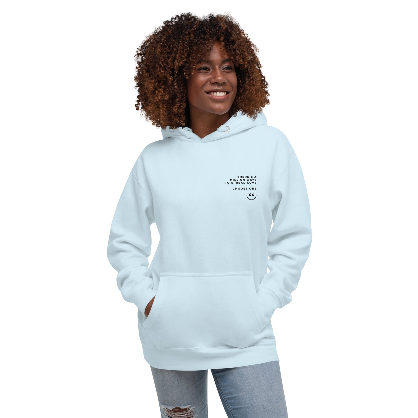 Million Smiles Fleece in Sky Blue - Hoodie