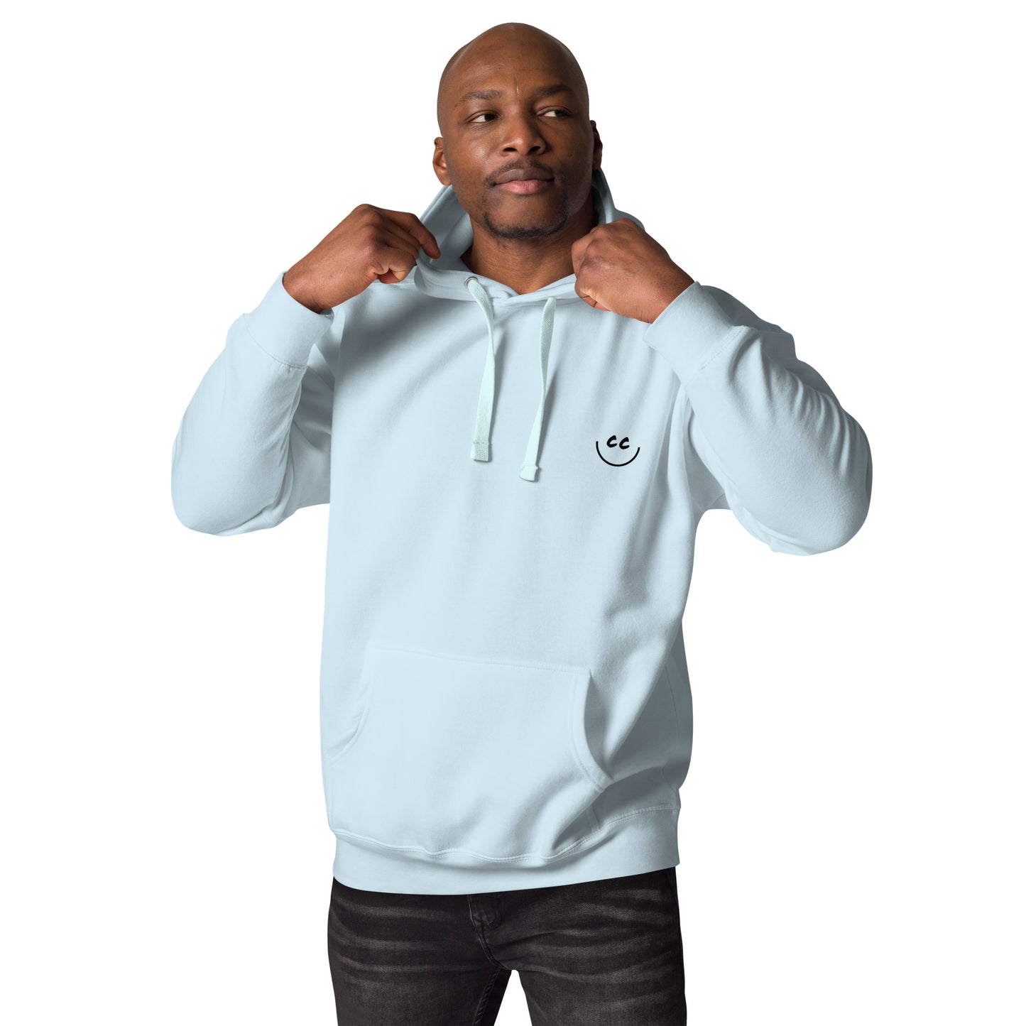 Heart Smile Fleece in Sky Blue - Hoodie