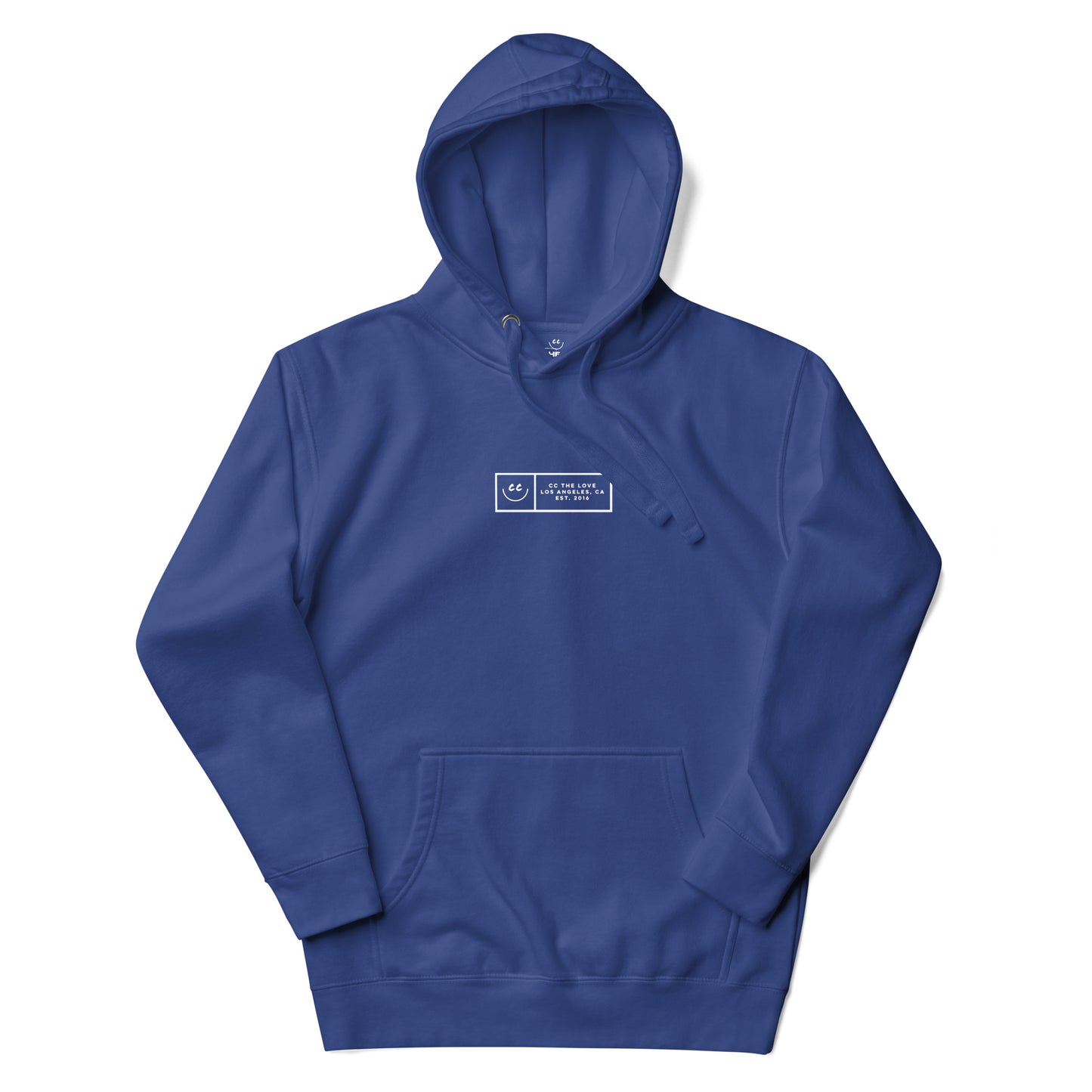 Boxed Smile Fleece in Royal - Hoodie