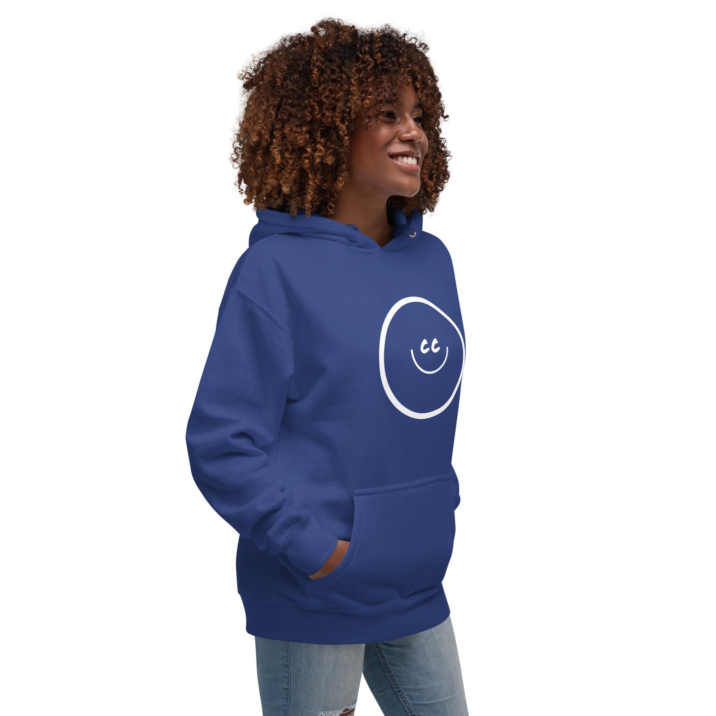 Big Smile Fleece in Royal - Hoodie