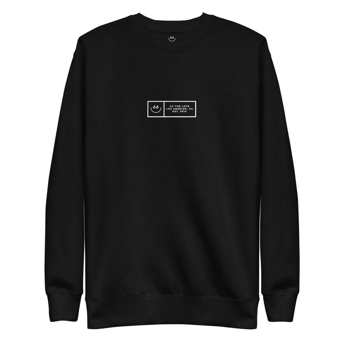 Boxed Smile Fleece in Black - Sweatshirt